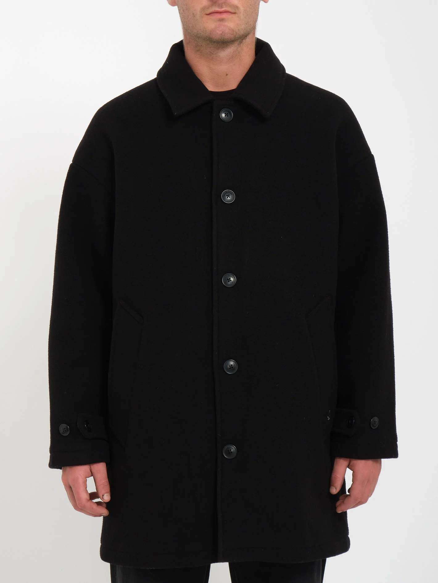 Floyder Peacoat Coat - BLACK - Image 13