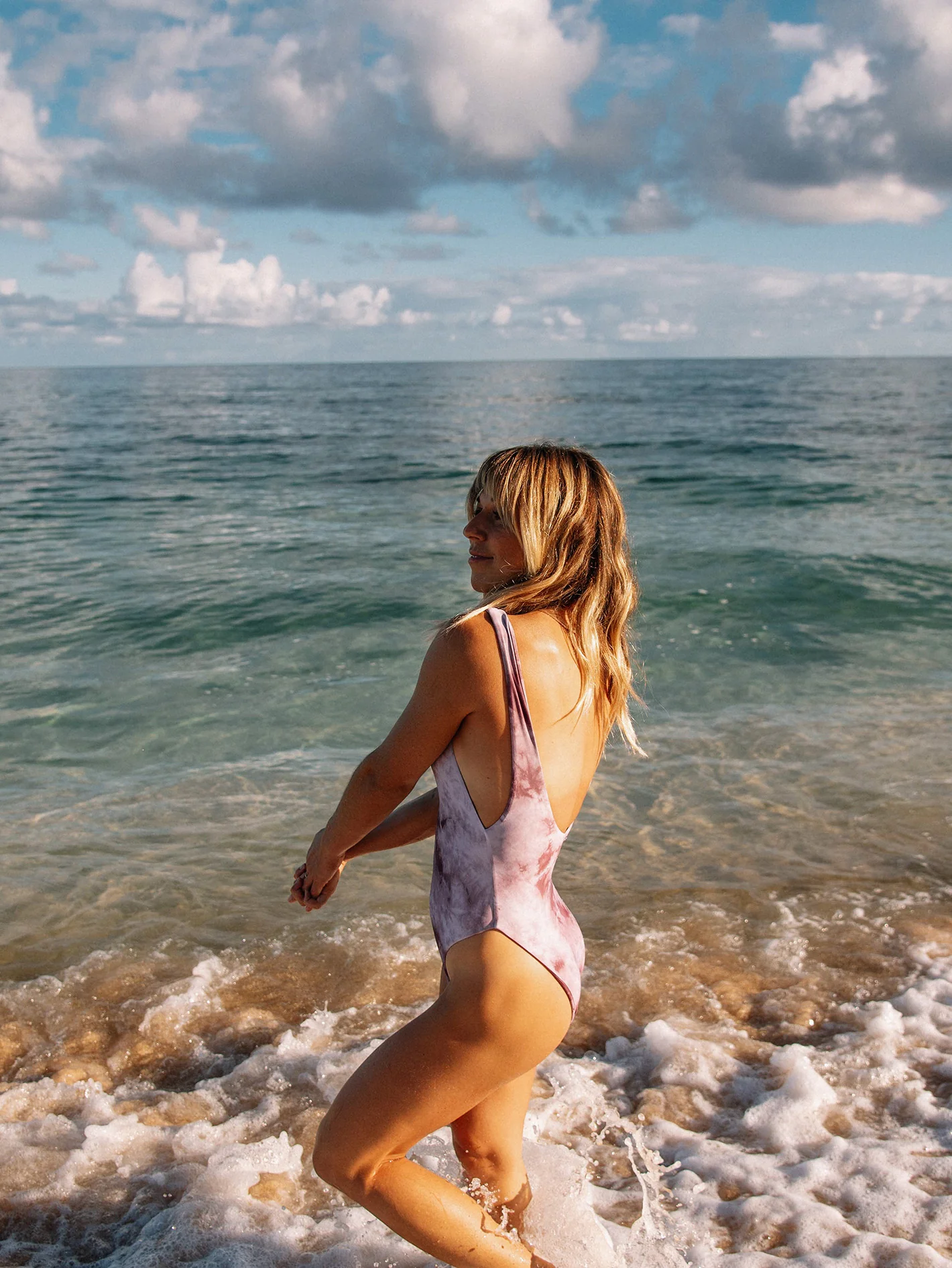 Follow The Cloud 1 Piece Swimwear - EGGPLANT - Image 6