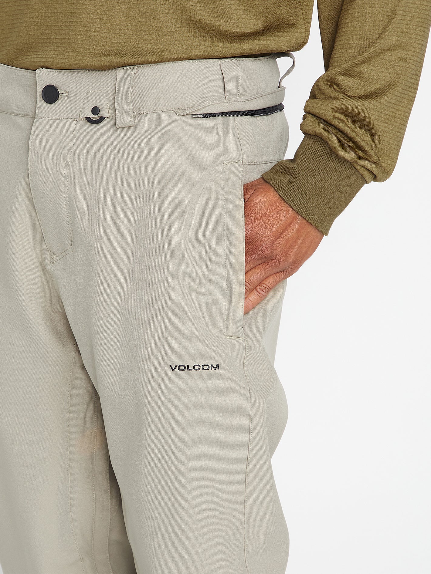 Freakin Snow Chino Trousers - Dark Khaki - Image 5