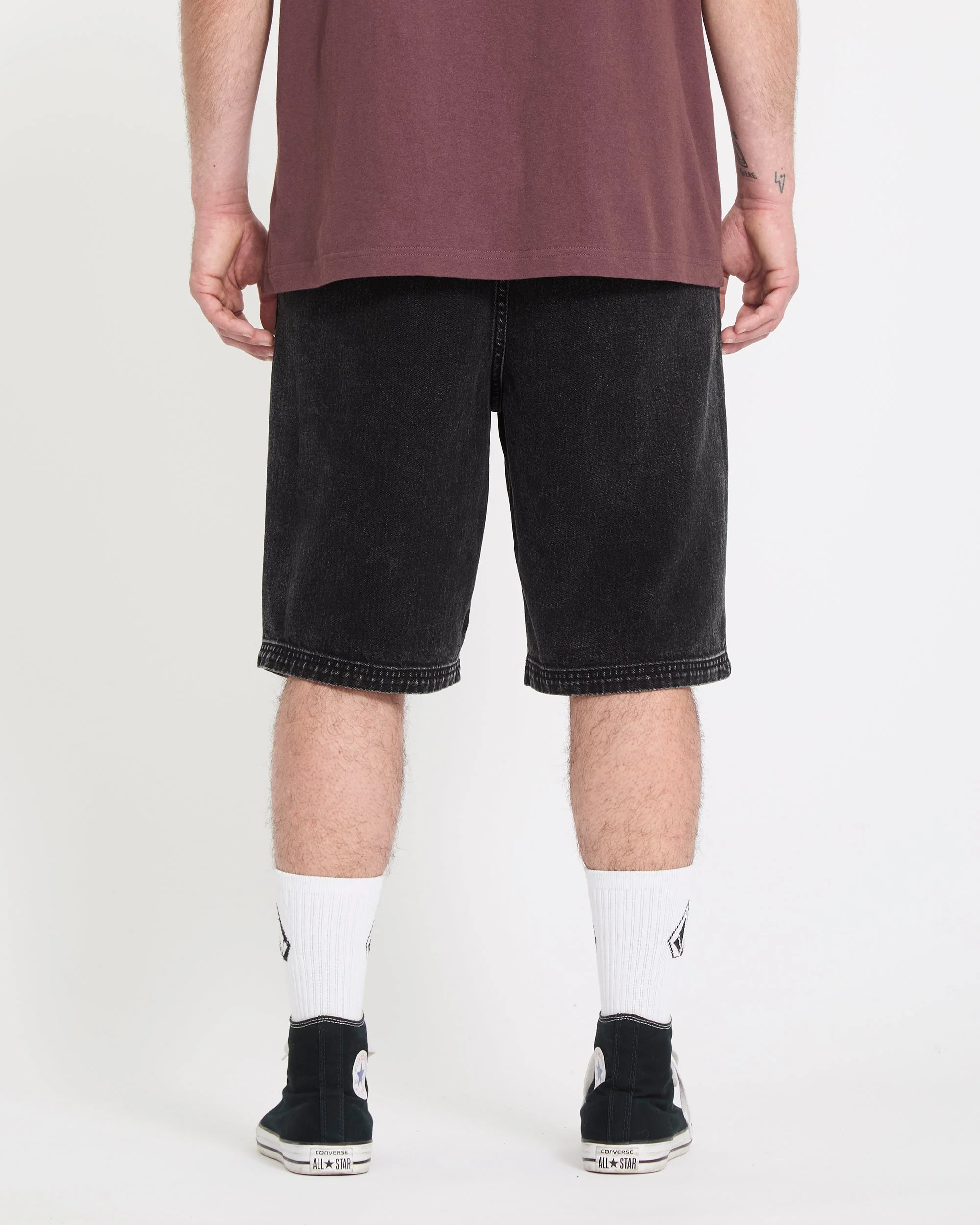 Freazy 22" Denim Elasticated Waist Short - Blackity Black - Image 2