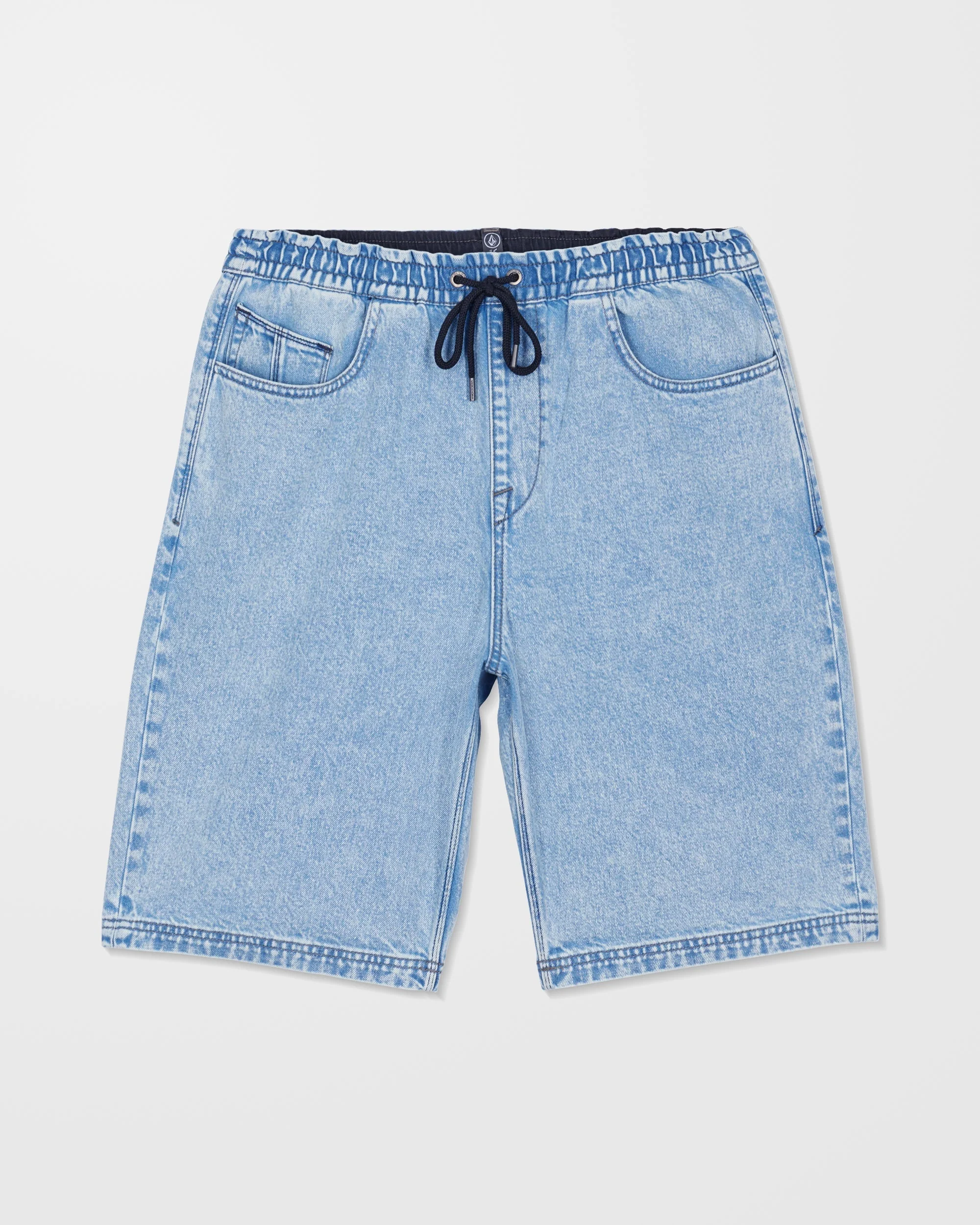 Freazy 22" Denim Elasticated Waist Short - Pale Aqua - Image 7
