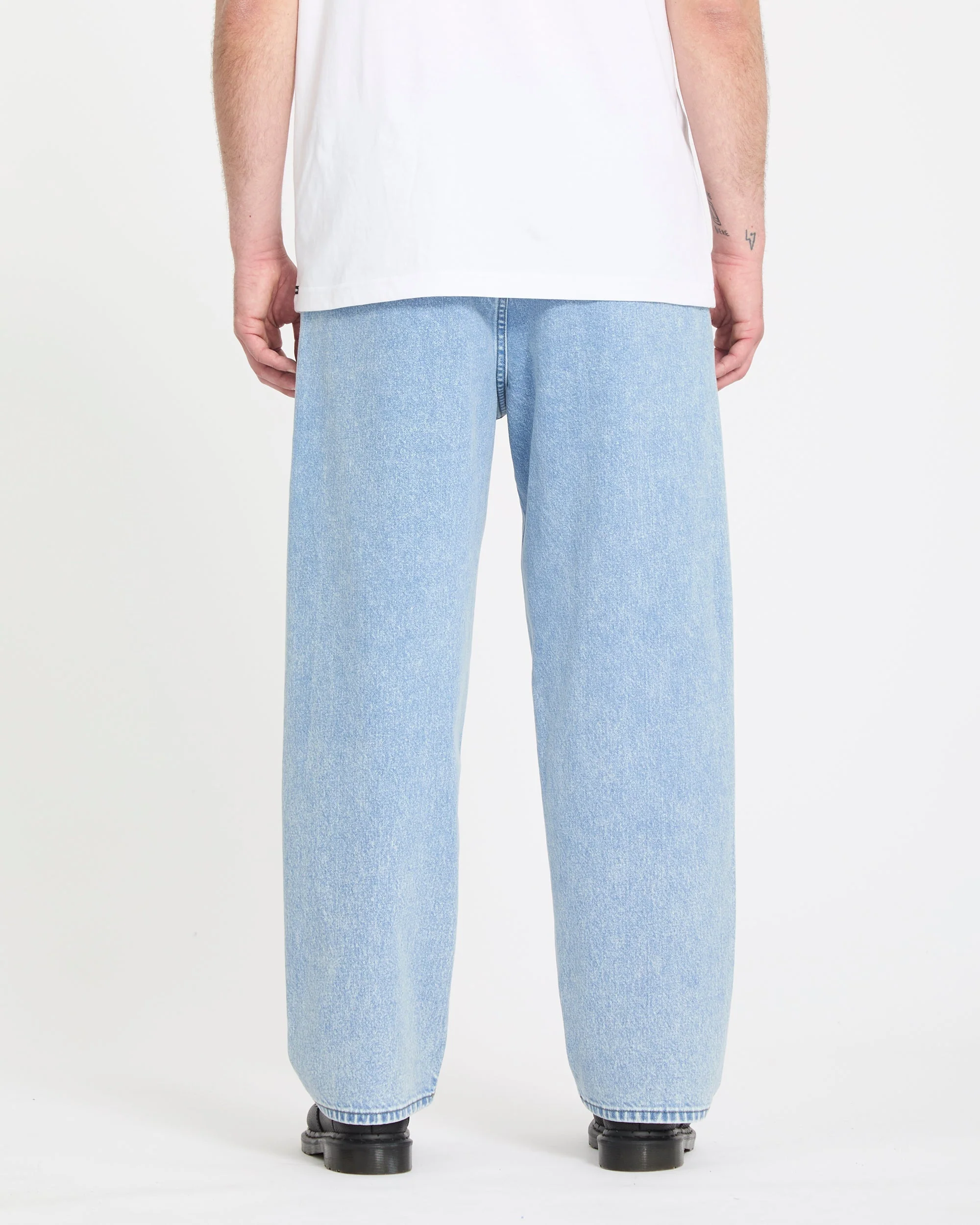 Freazy Loose Elasticated Waist Jeans - Pale Aqua - Image 2