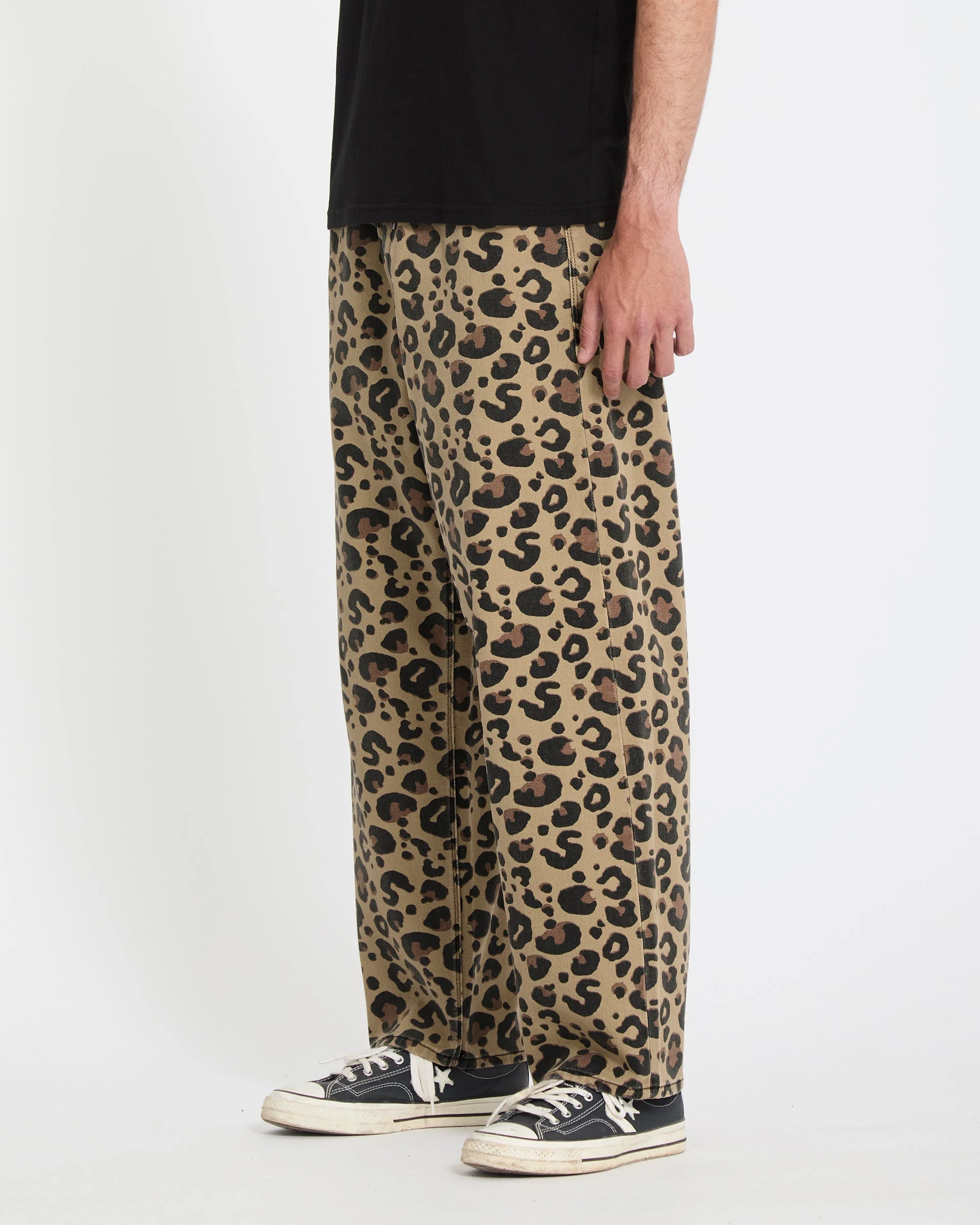 Freazy Loose Elasticated Waist Jeans - Cheetah - Image 6
