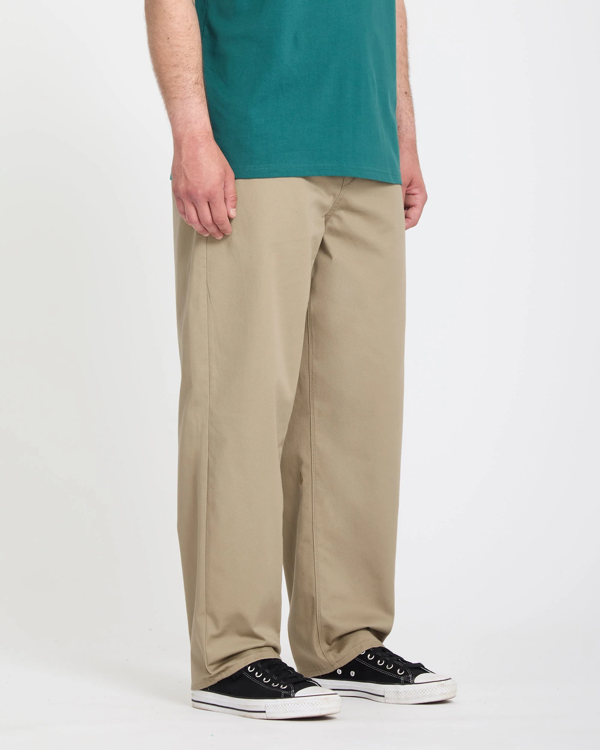 Freazy Loose Elasticated Waist Trousers - Khaki - Image 3