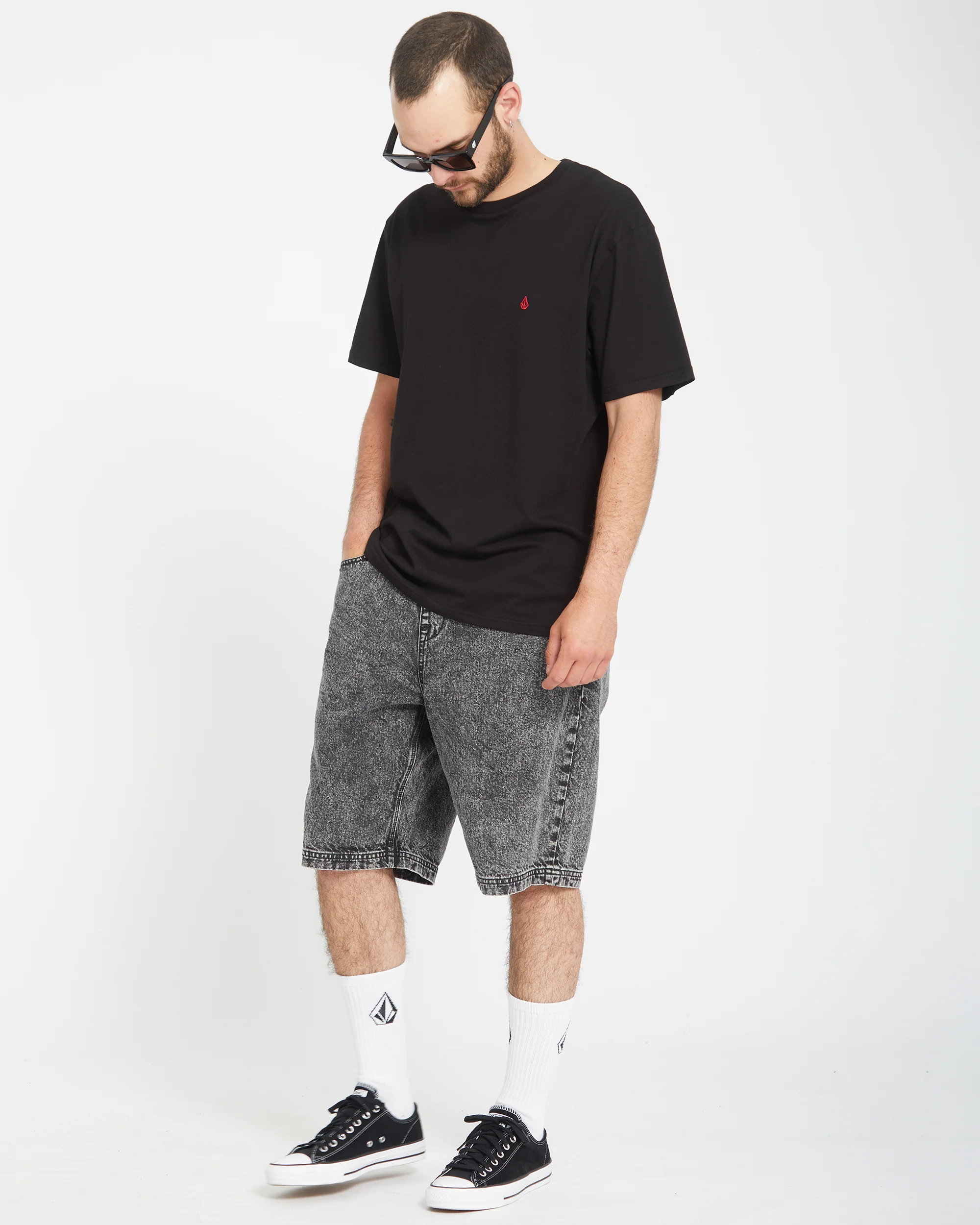 Freazy Loose Elasticated Waist 22" Short - LIGHT ACID BLACK - Image 6
