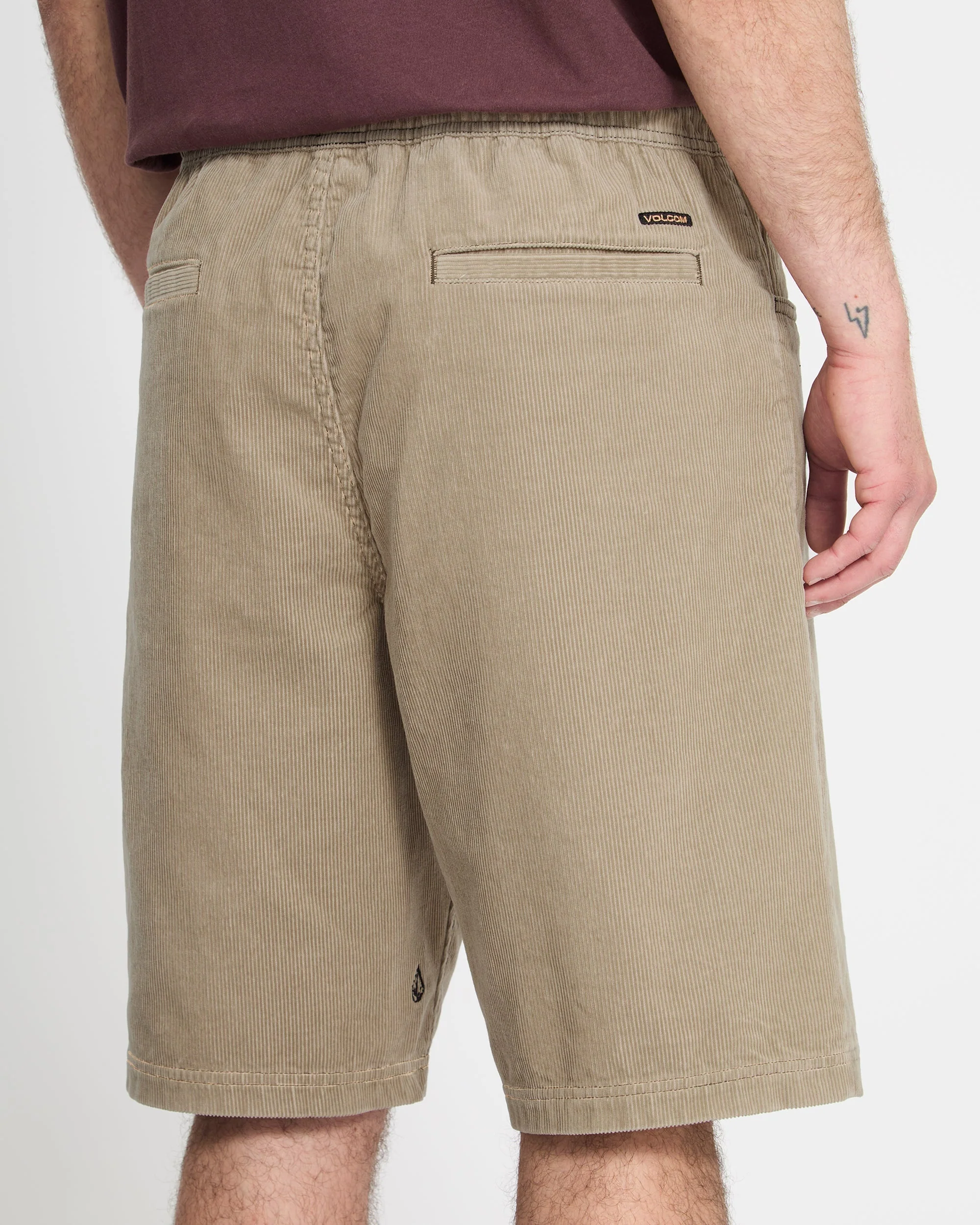 Freazy Loose 22" Elasticated Waist Short - Light Khaki - Image 4