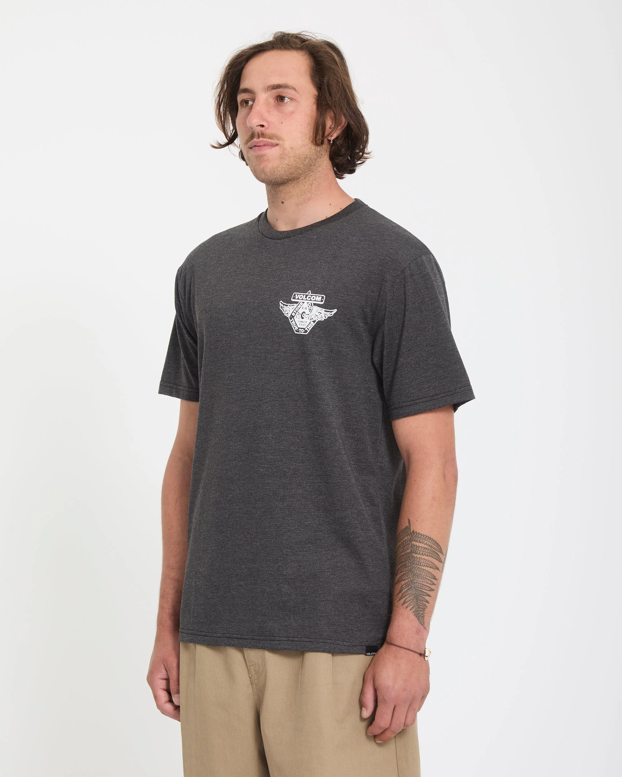 Free Wheel T-Shirt - Heather Black - Image 3