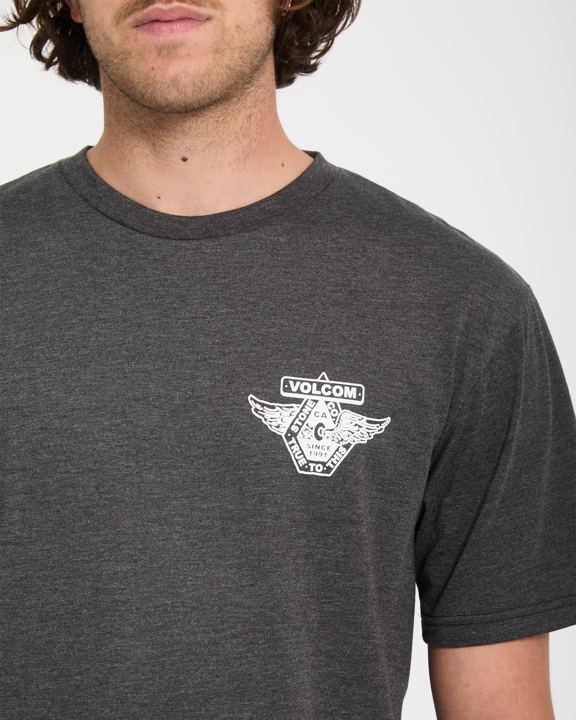 Free Wheel T-Shirt - Heather Black - Image 4