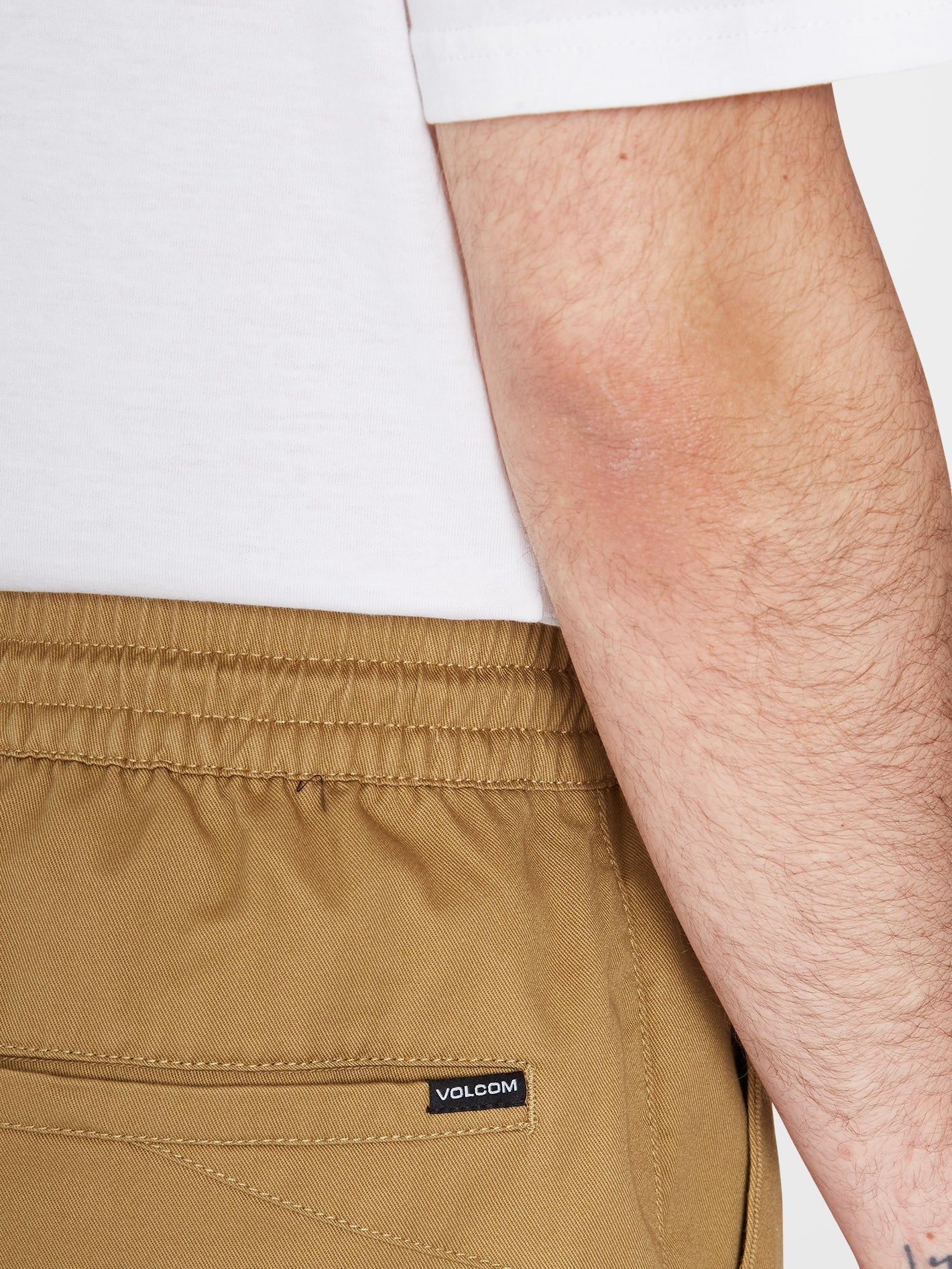Frickin Elasticated Waist 19" Short - DARK KHAKI - Image 4