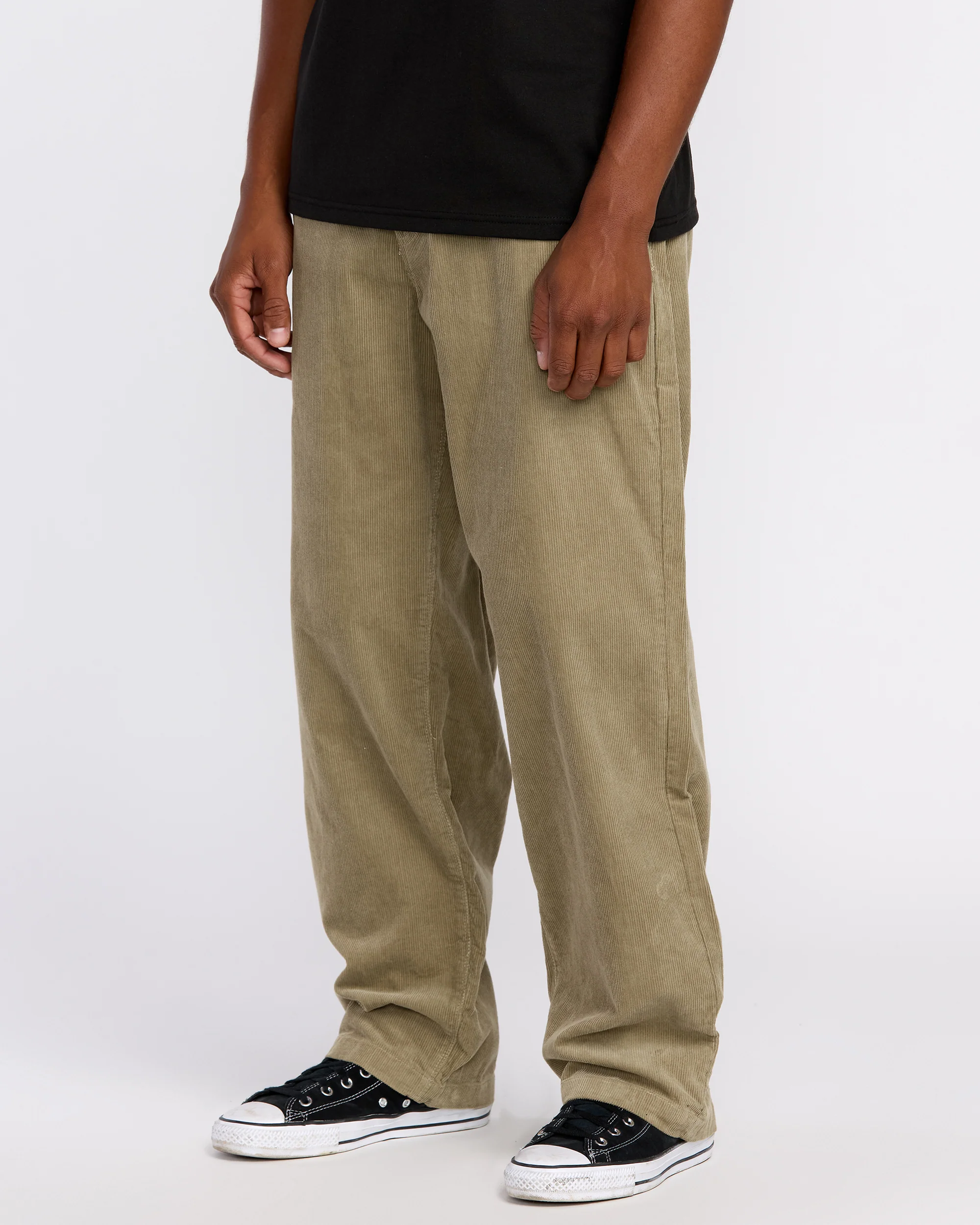 Frickin Loose Tapered Corduroy Trousers - Khaki - Image 5
