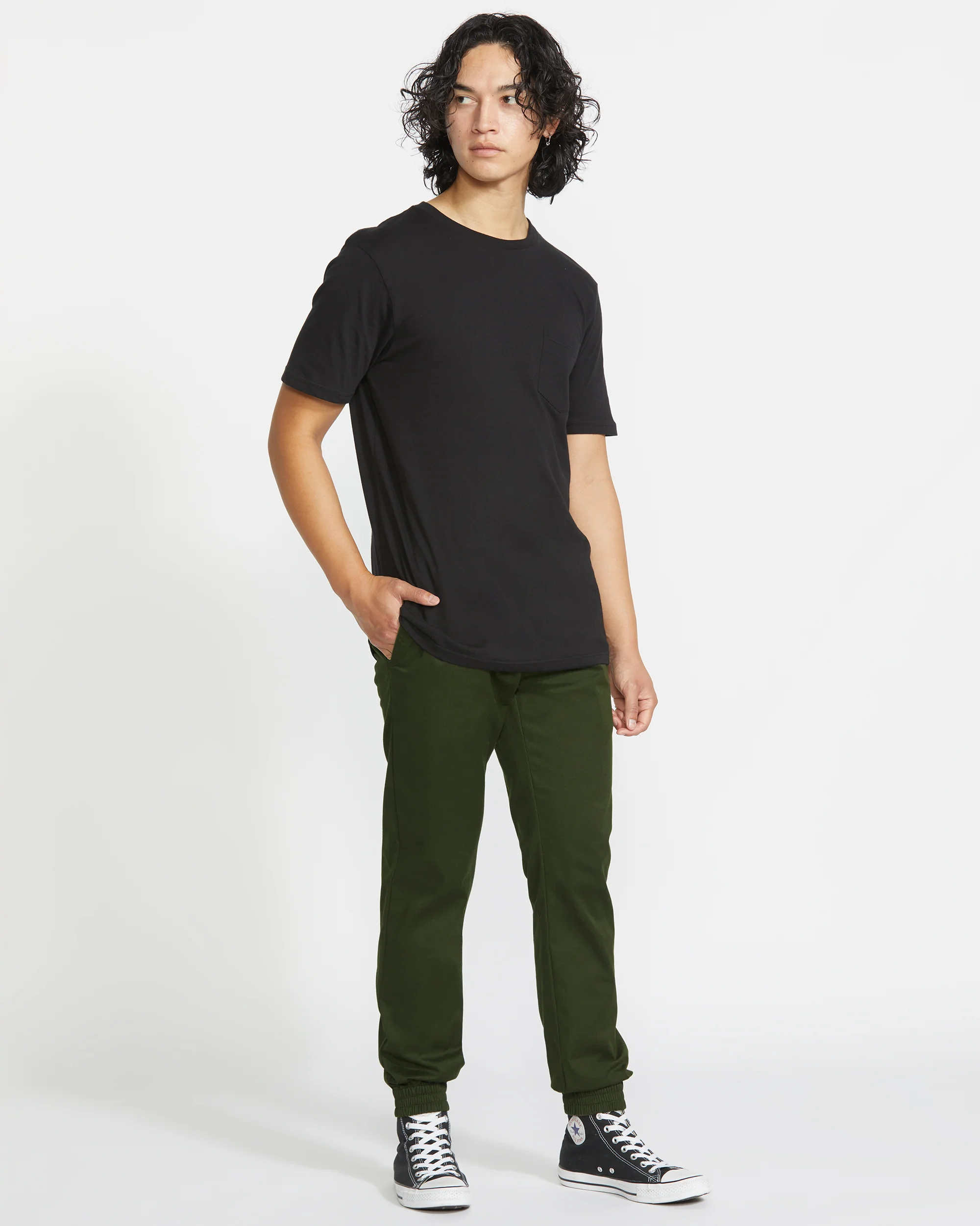 Frickin Slim Jogger Trousers - Dark Green - Image 5