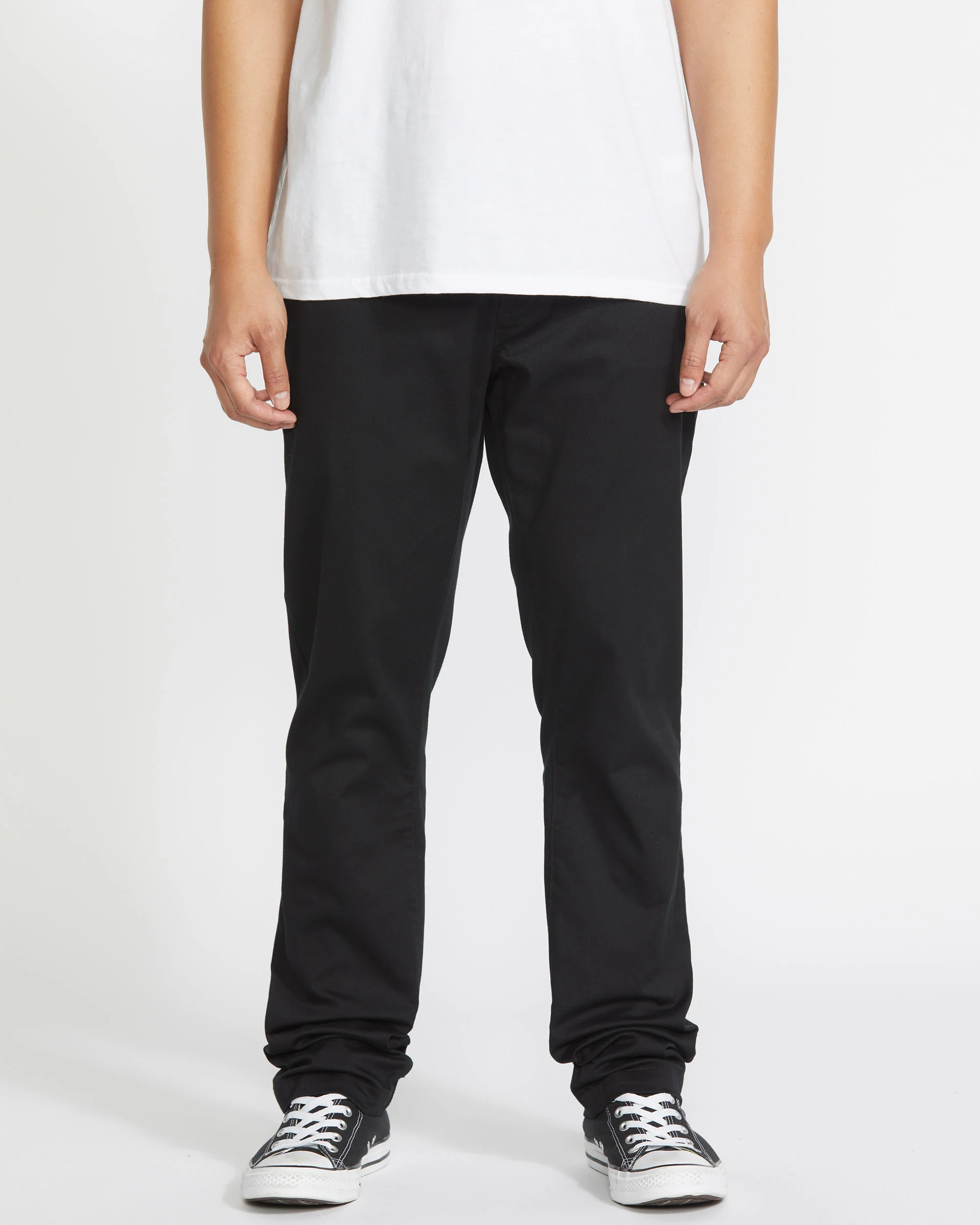 Frickin Slim Stretch Chino Trousers - BLACK