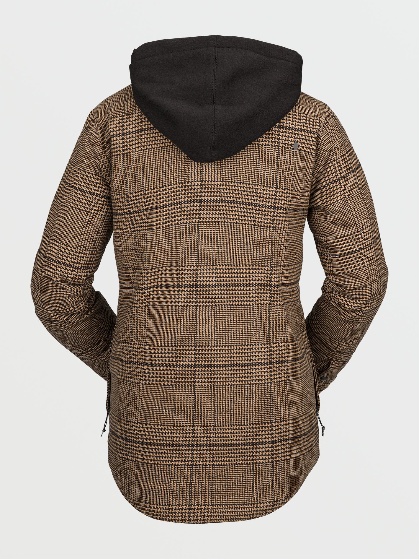 Hooded Flannel Jacket - Caramel - Image 7