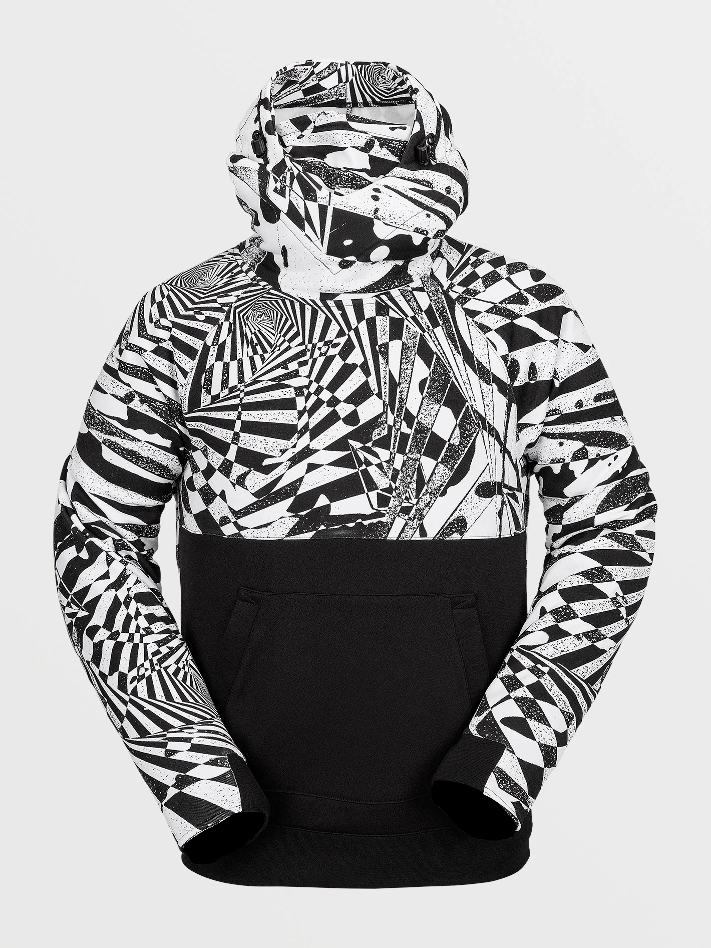 Hydro Riding Hoodie - BLACK WHITE - Image 2