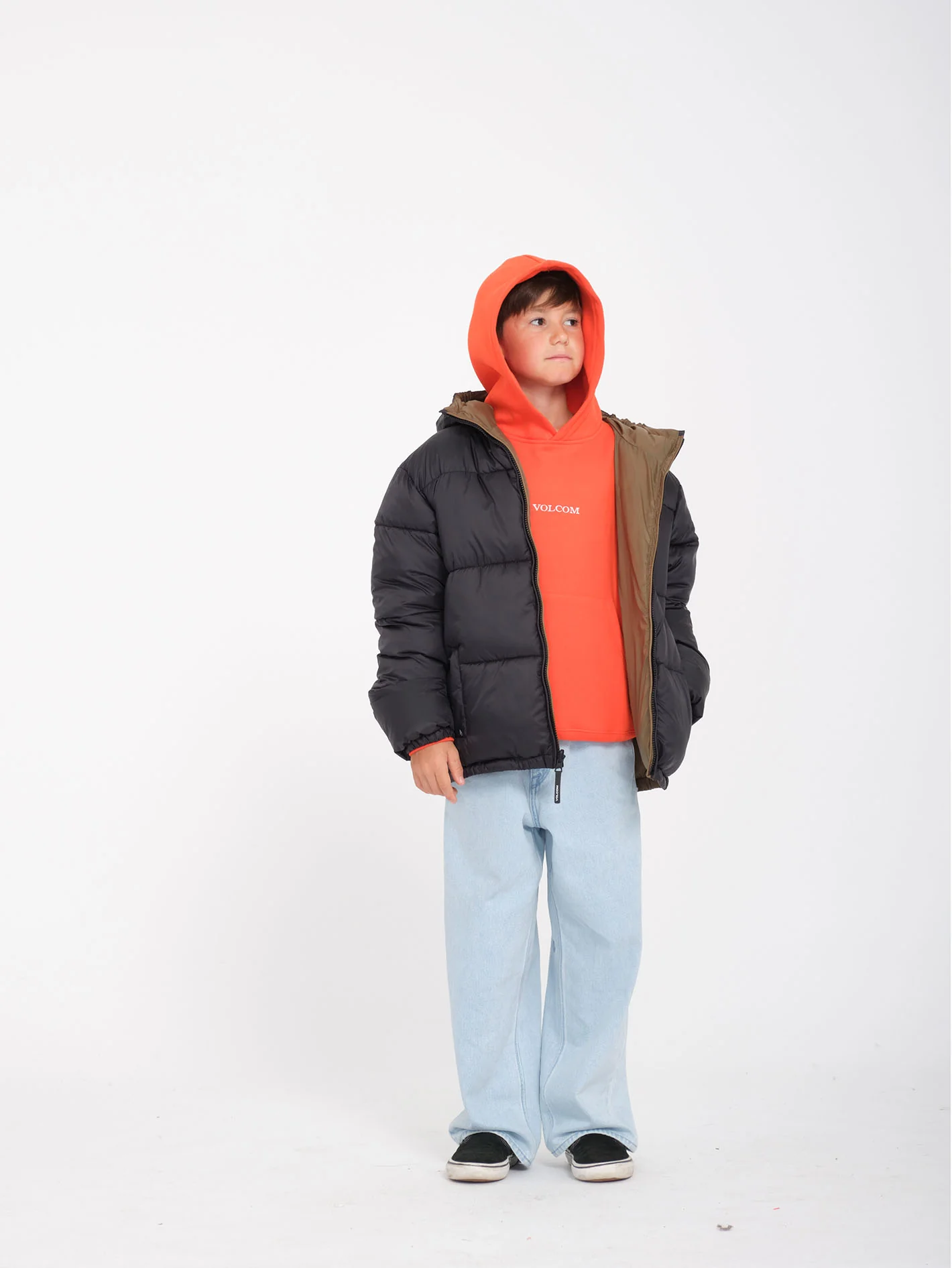 Iconic Puff Jacket (Reversible) - Black - (KIDS) - Image 3