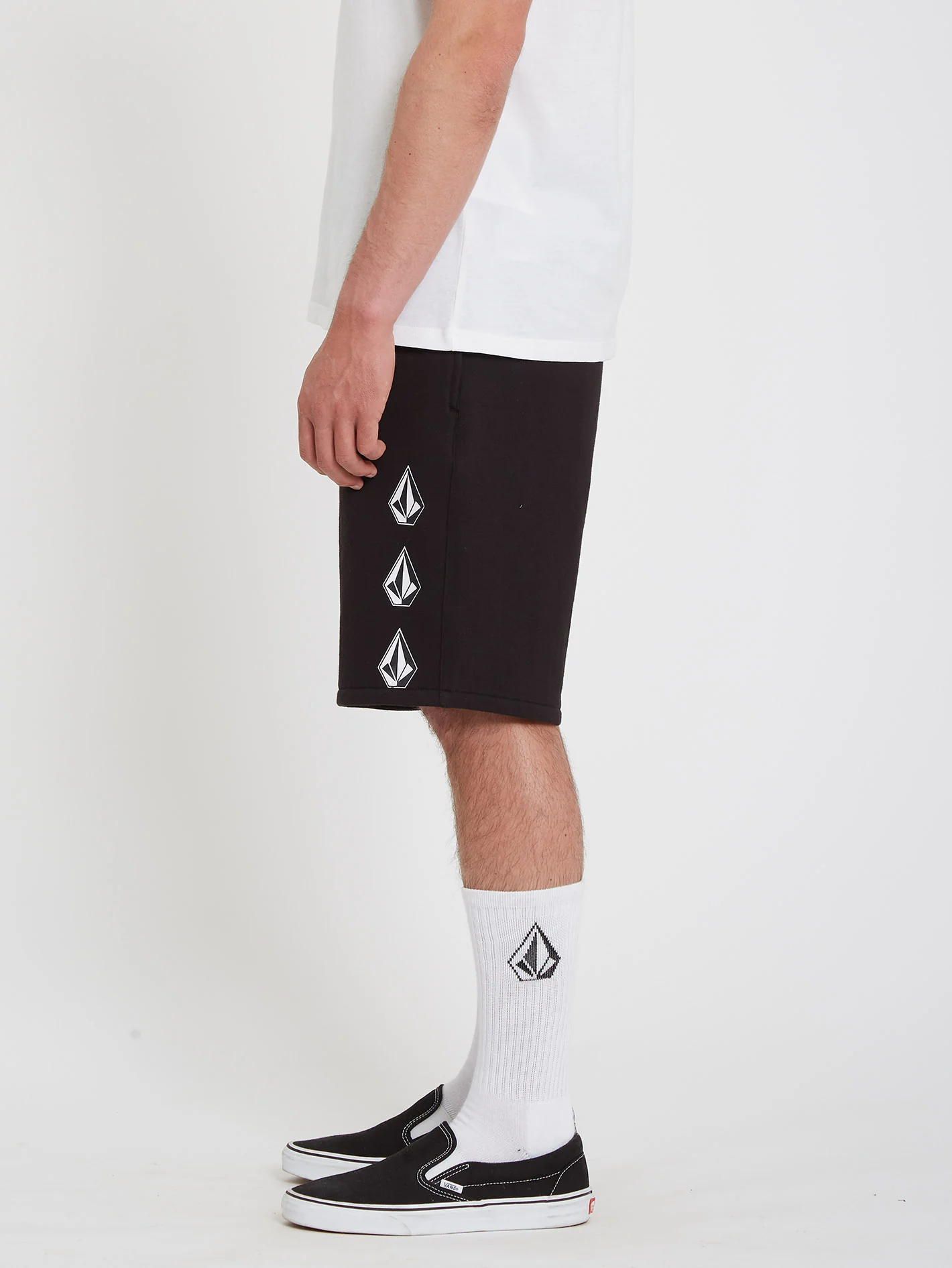 Iconic Stone Fleece Short - BLACK - Image 3