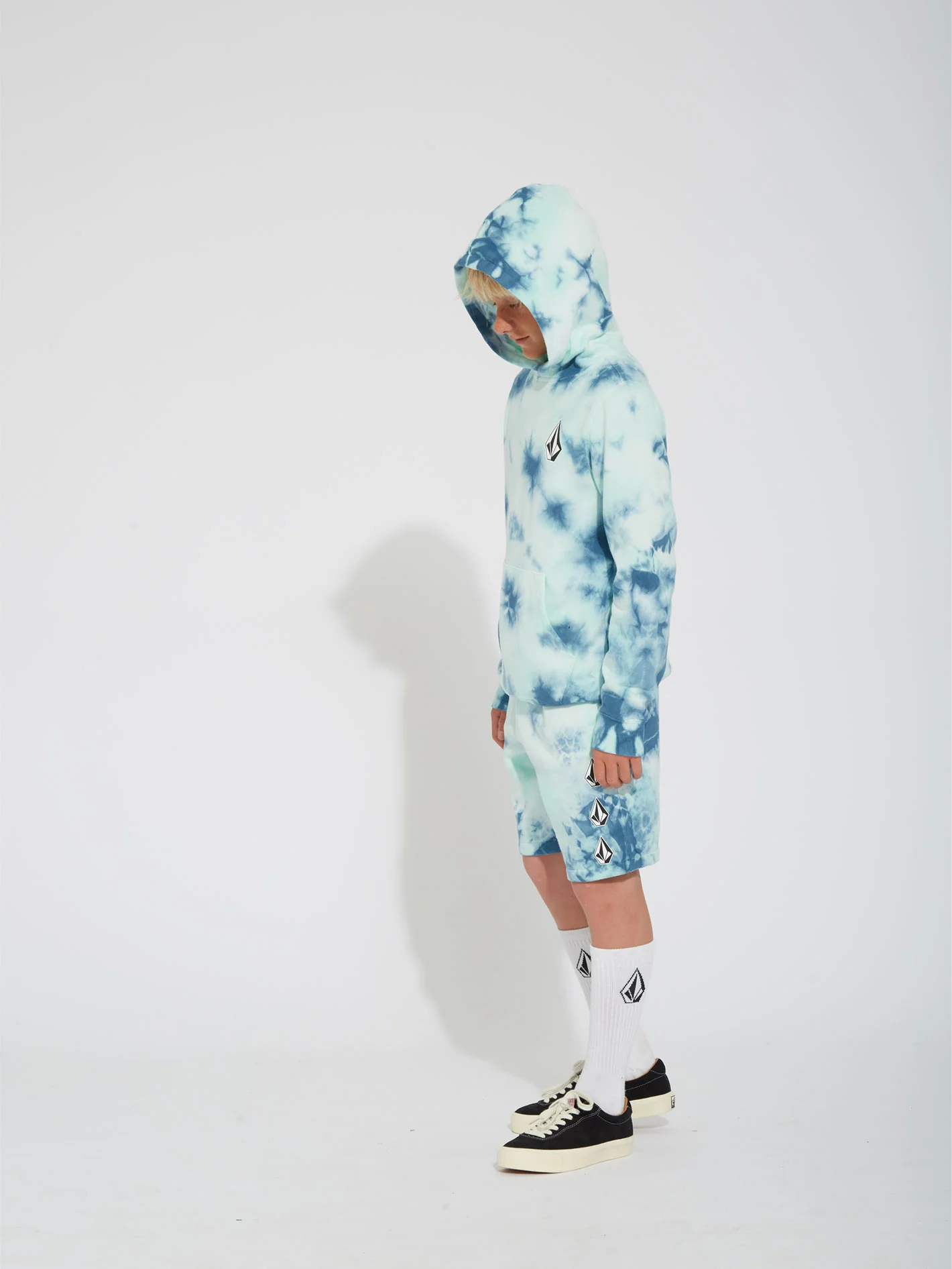 Iconic Stone Plus Fleece Short - TEMPLE TEAL - (KIDS) - Image 4