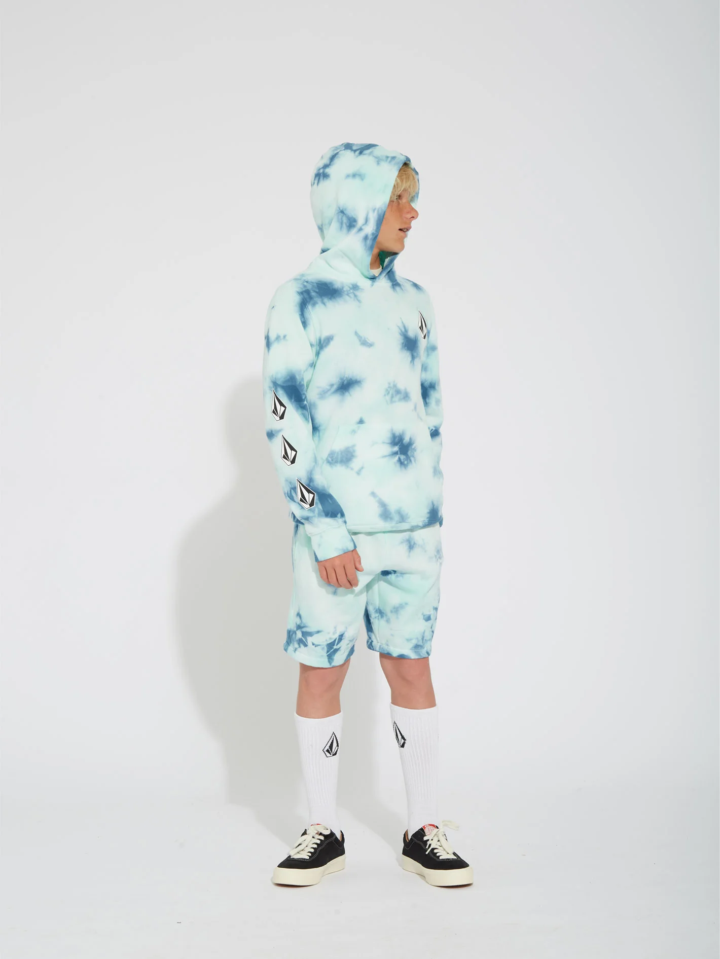 Iconic Stone Plus Fleece Short - TEMPLE TEAL - (KIDS) - Image 5