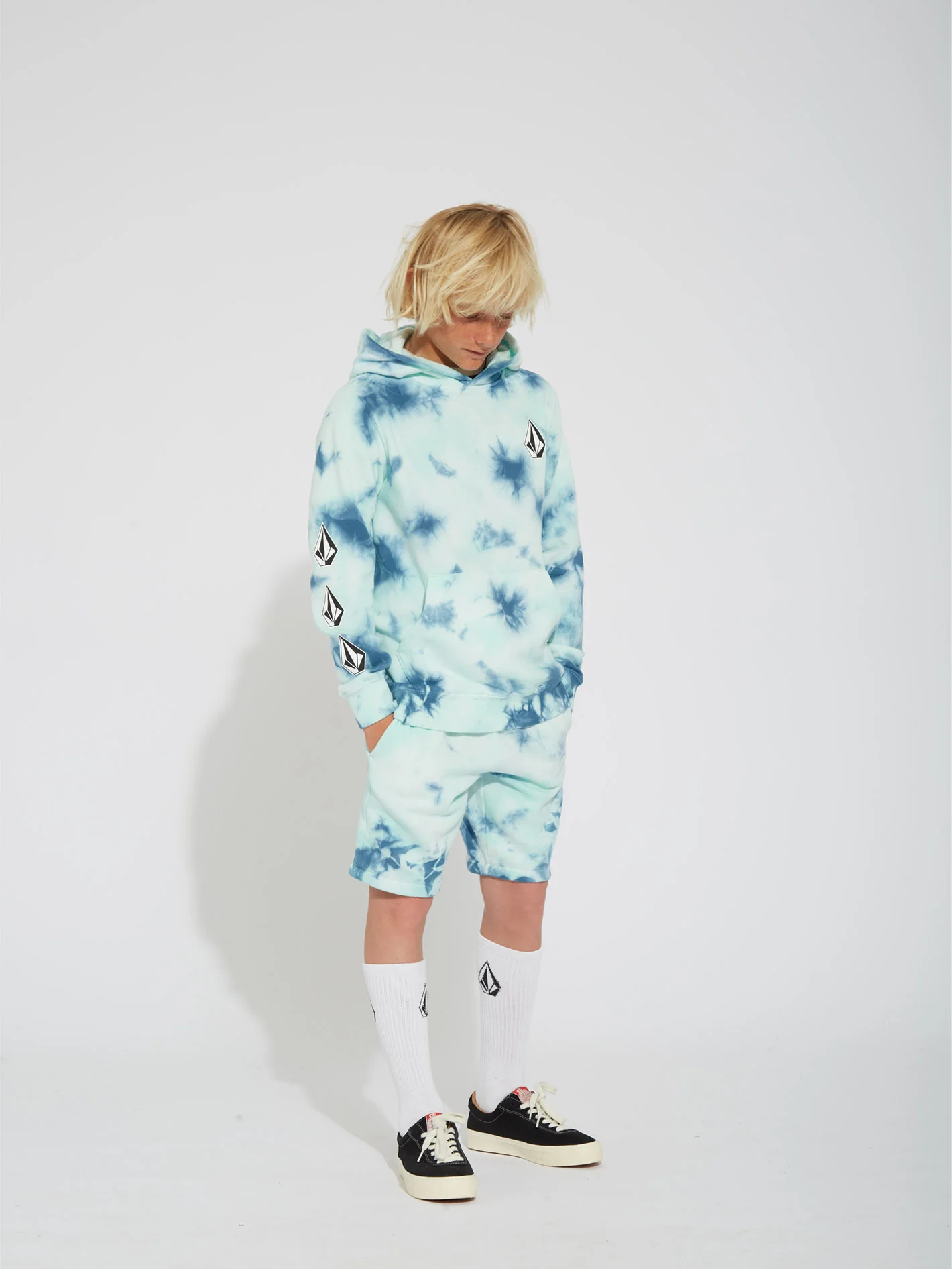 Iconic Stone Plus Hoodie - TEMPLE TEAL - (KIDS) - Image 7