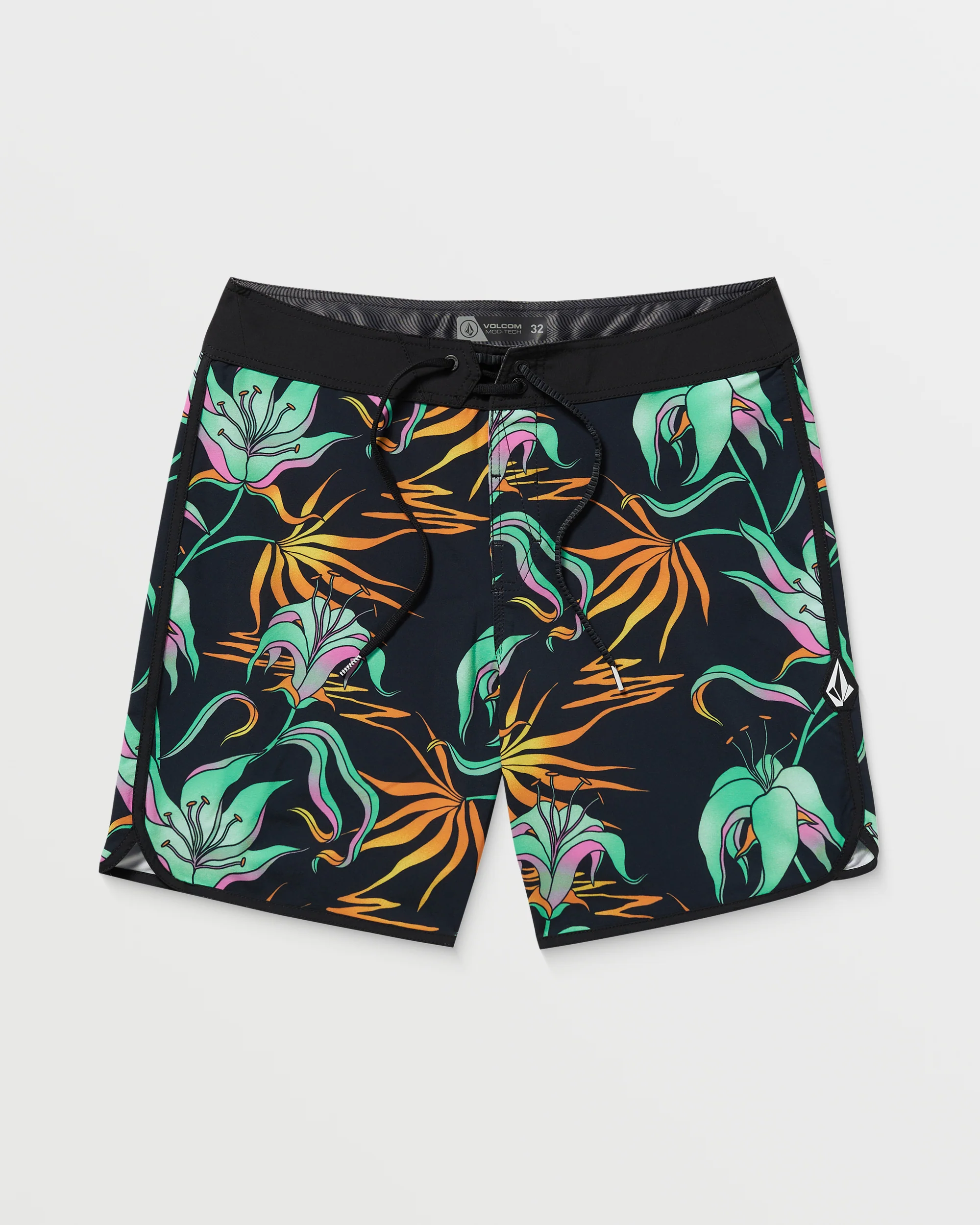 Infuse Scallop Mod 19" Boardshort - Black Green - Image 6