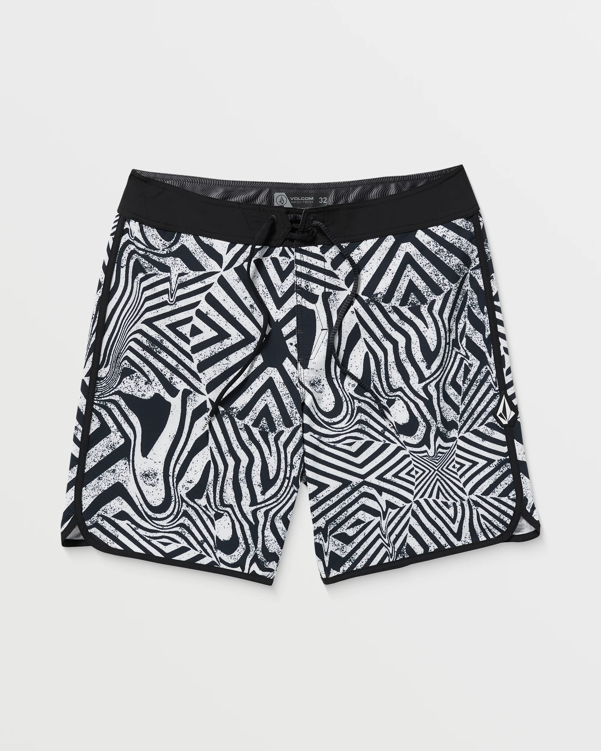 Infuse Scallop Mod 19" Boardshort - White Black - Image 6