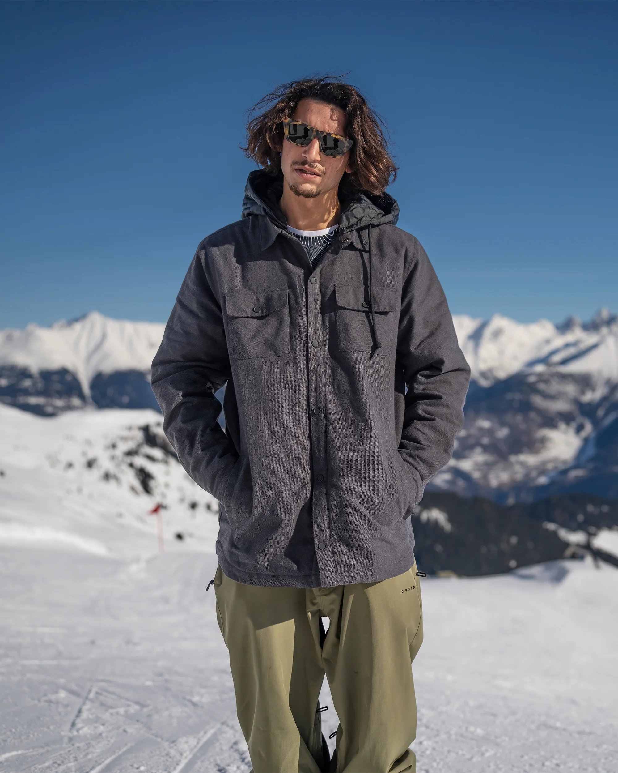 Insulated Riding Flannel Jacket - Heather Black - Image 2