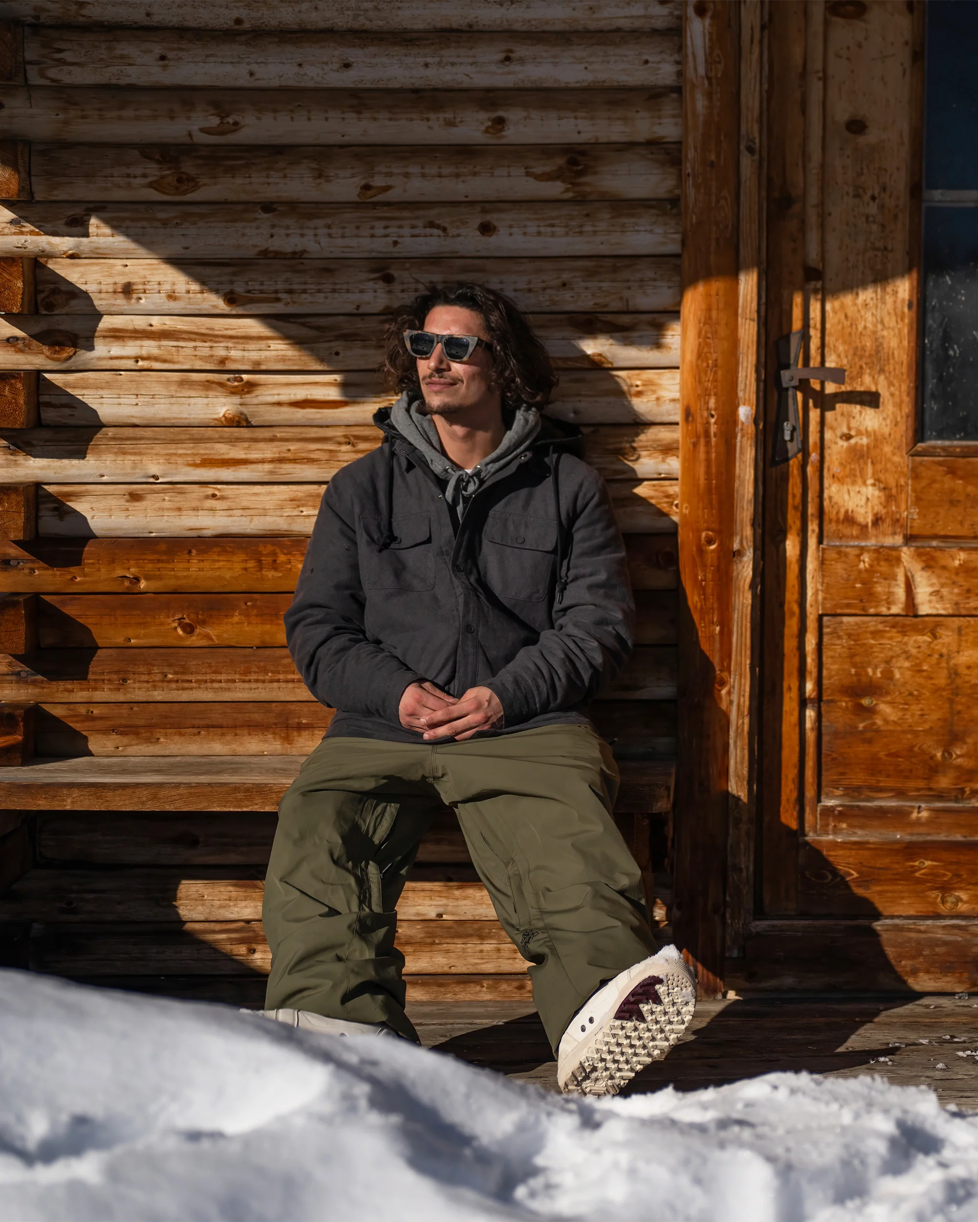 Insulated Riding Flannel Jacket - Heather Black - Image 5