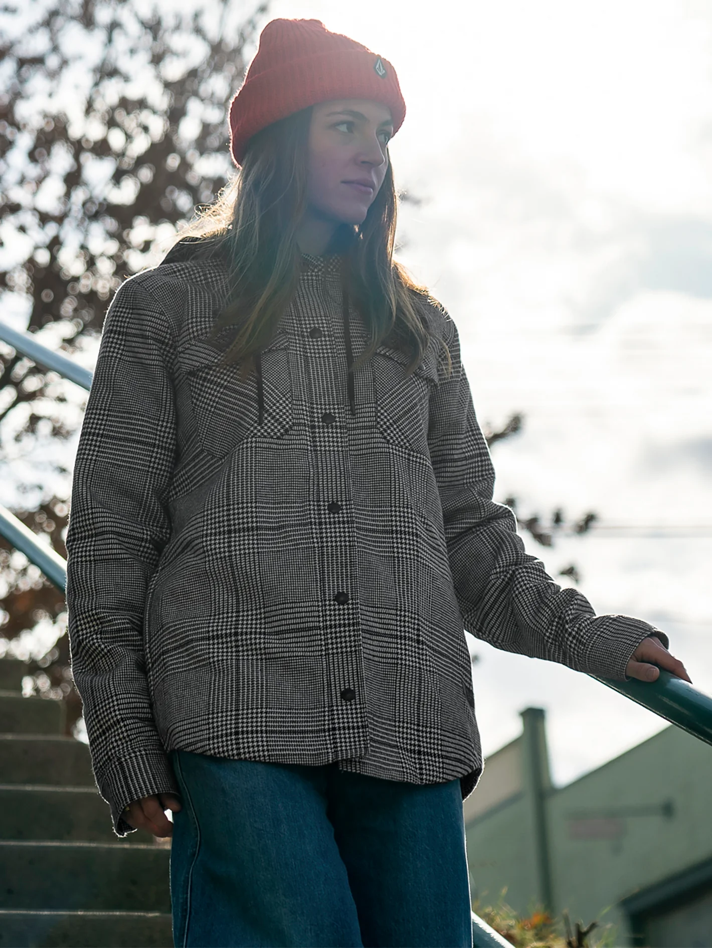 Insulated Flannel Jacket - MOONBEAM - Image 3