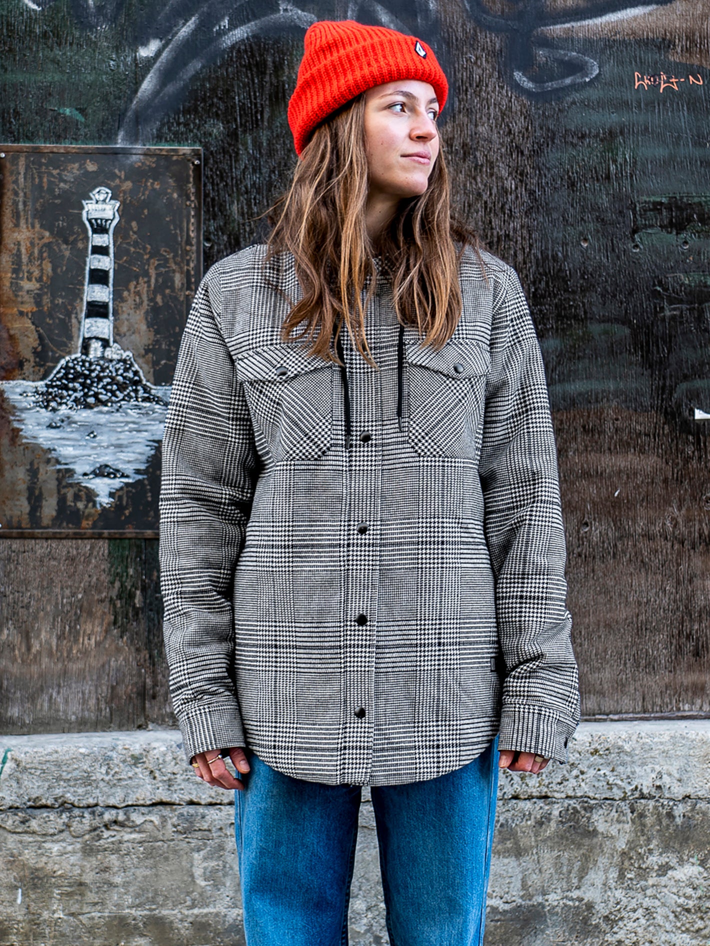 Insulated Flannel Jacket - MOONBEAM - Image 6