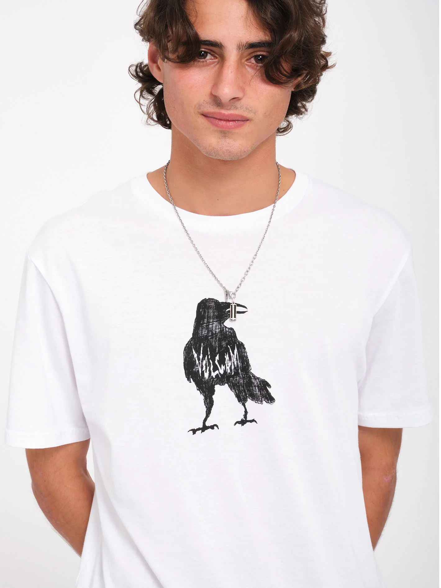 Issam Crow T-Shirt - White - Image 2