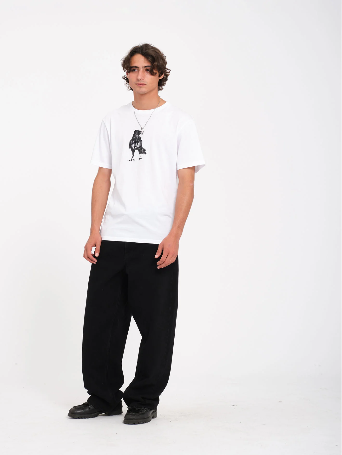 Issam Crow T-Shirt - White - Image 4
