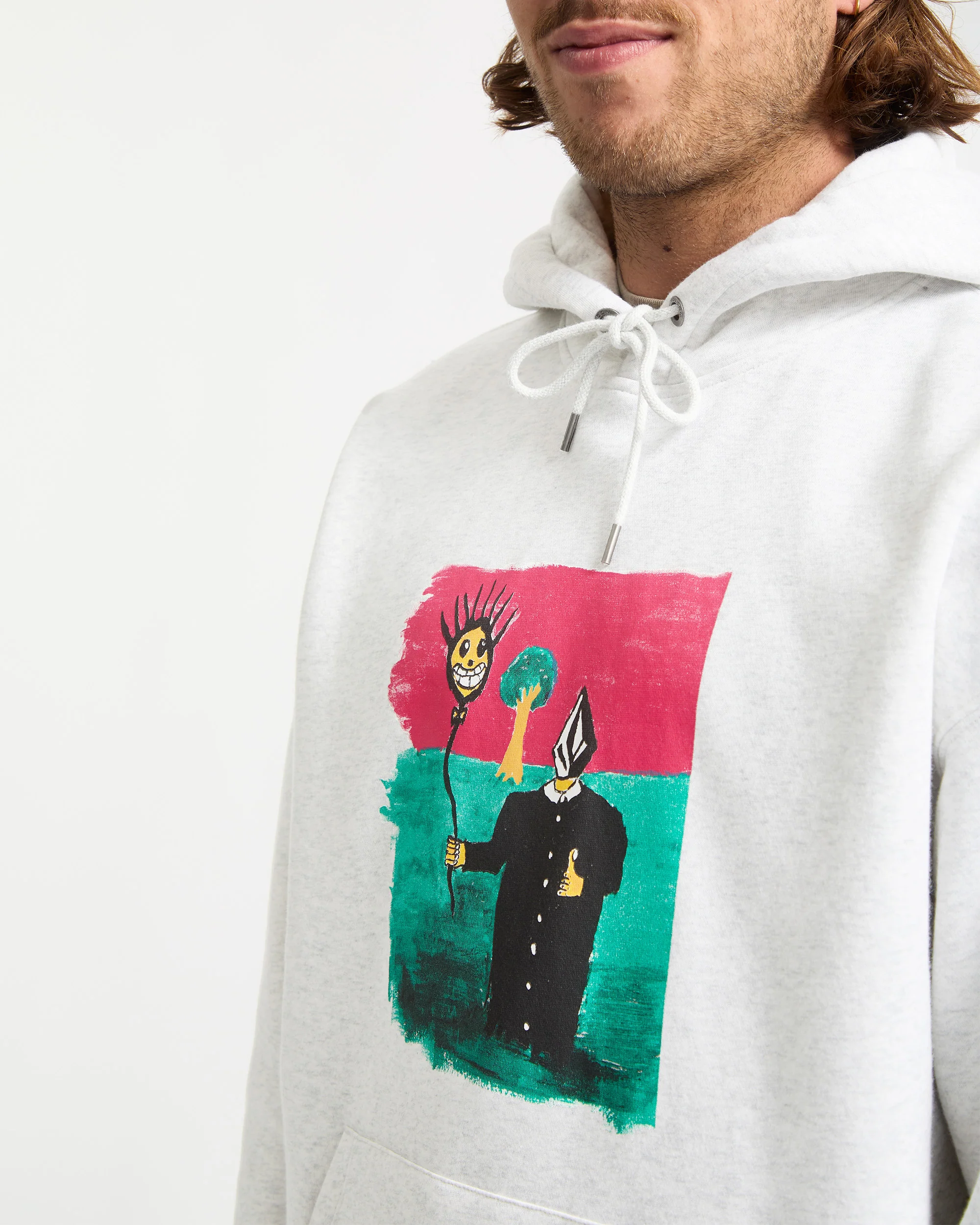 Issam Hoodie - Bone Heather - Image 5
