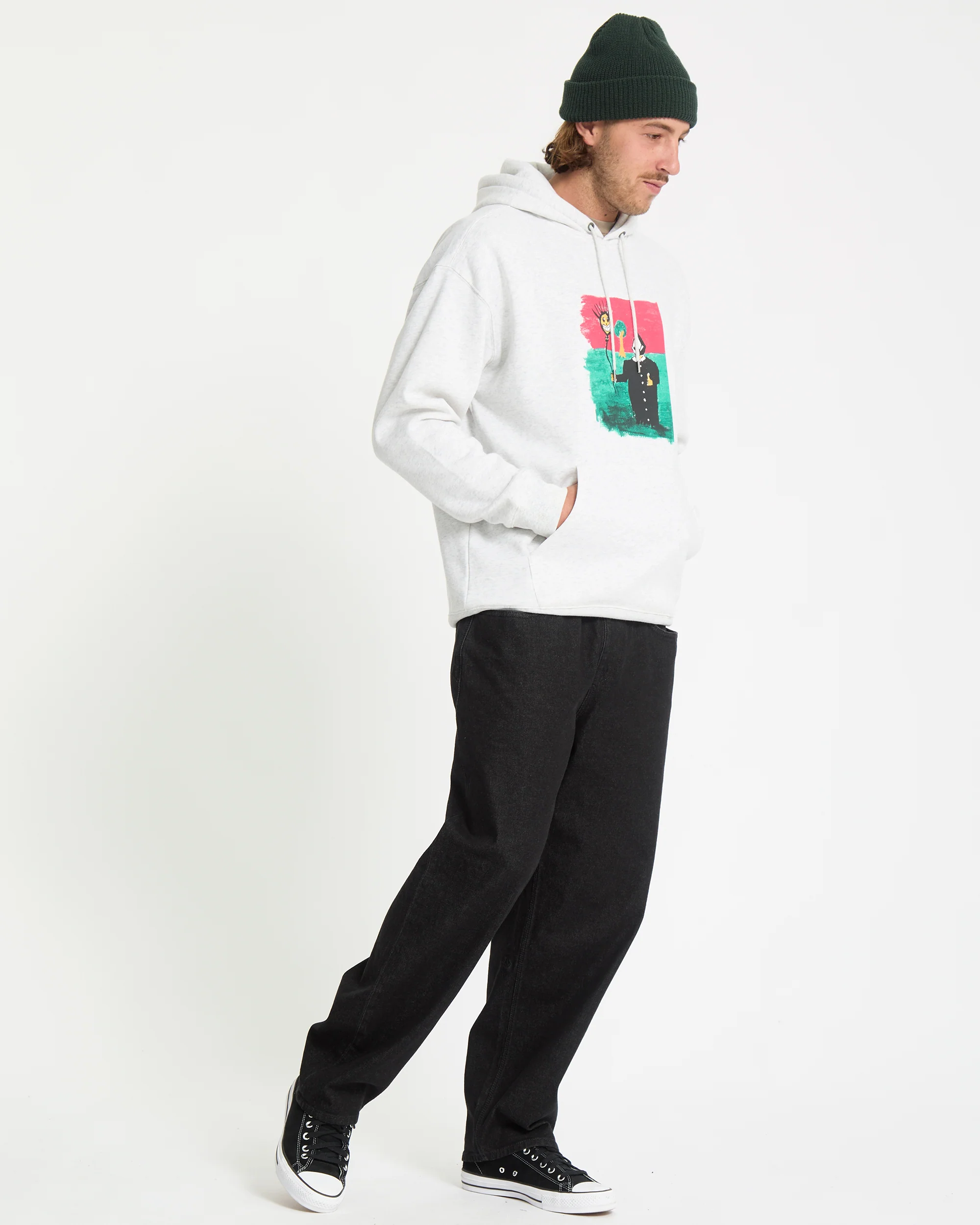 Issam Hoodie - Bone Heather - Image 9