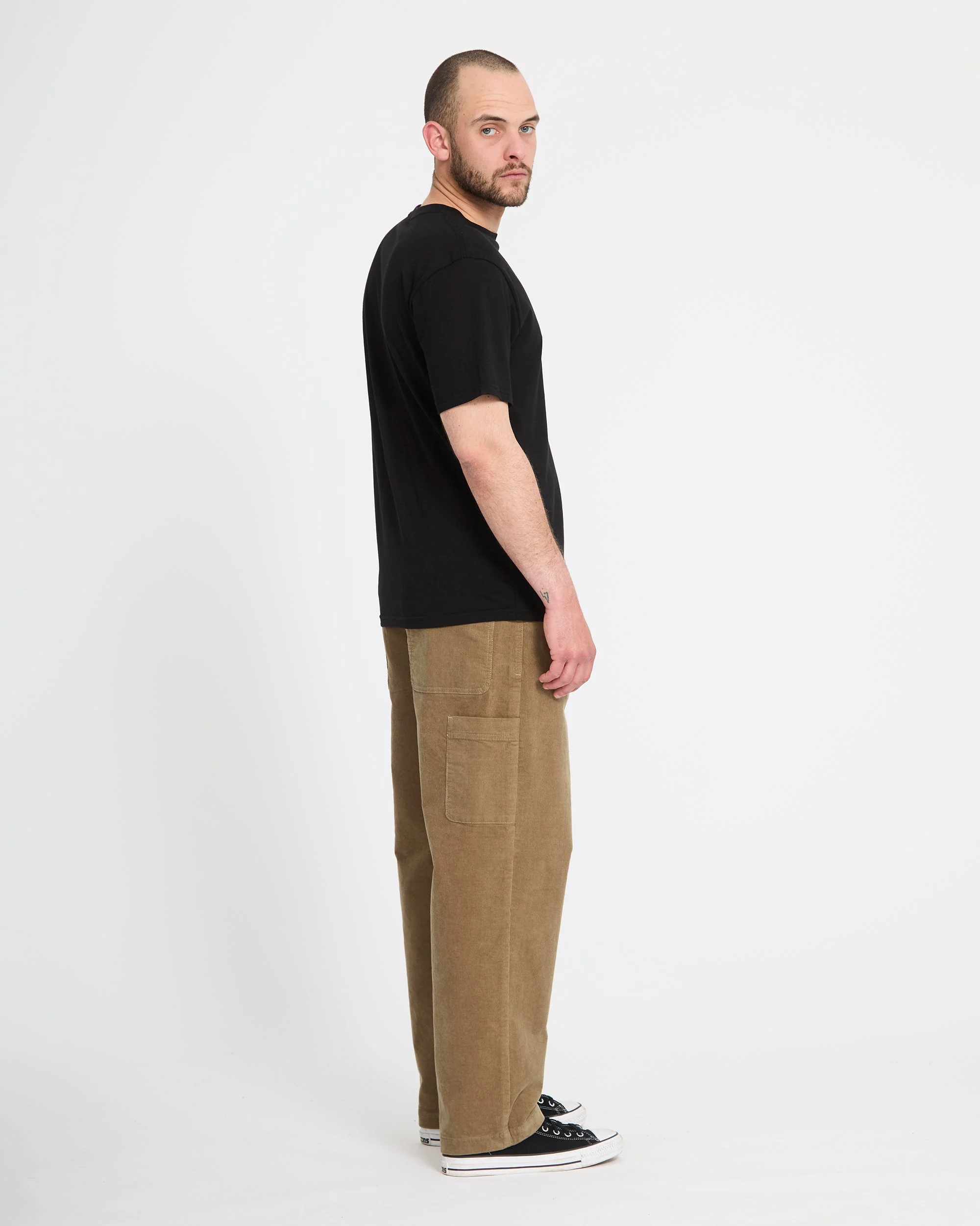 Kraftsman Corduroy Trousers - Dark Khaki - Image 6