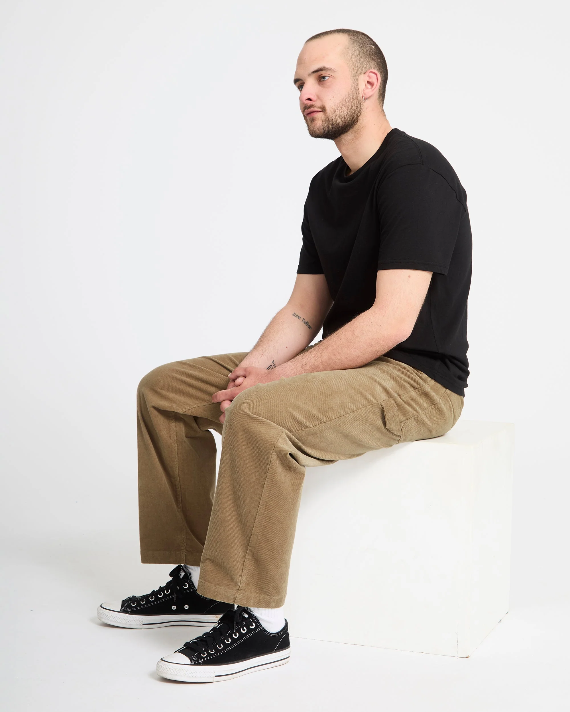 Kraftsman Corduroy Trousers - Dark Khaki - Image 7