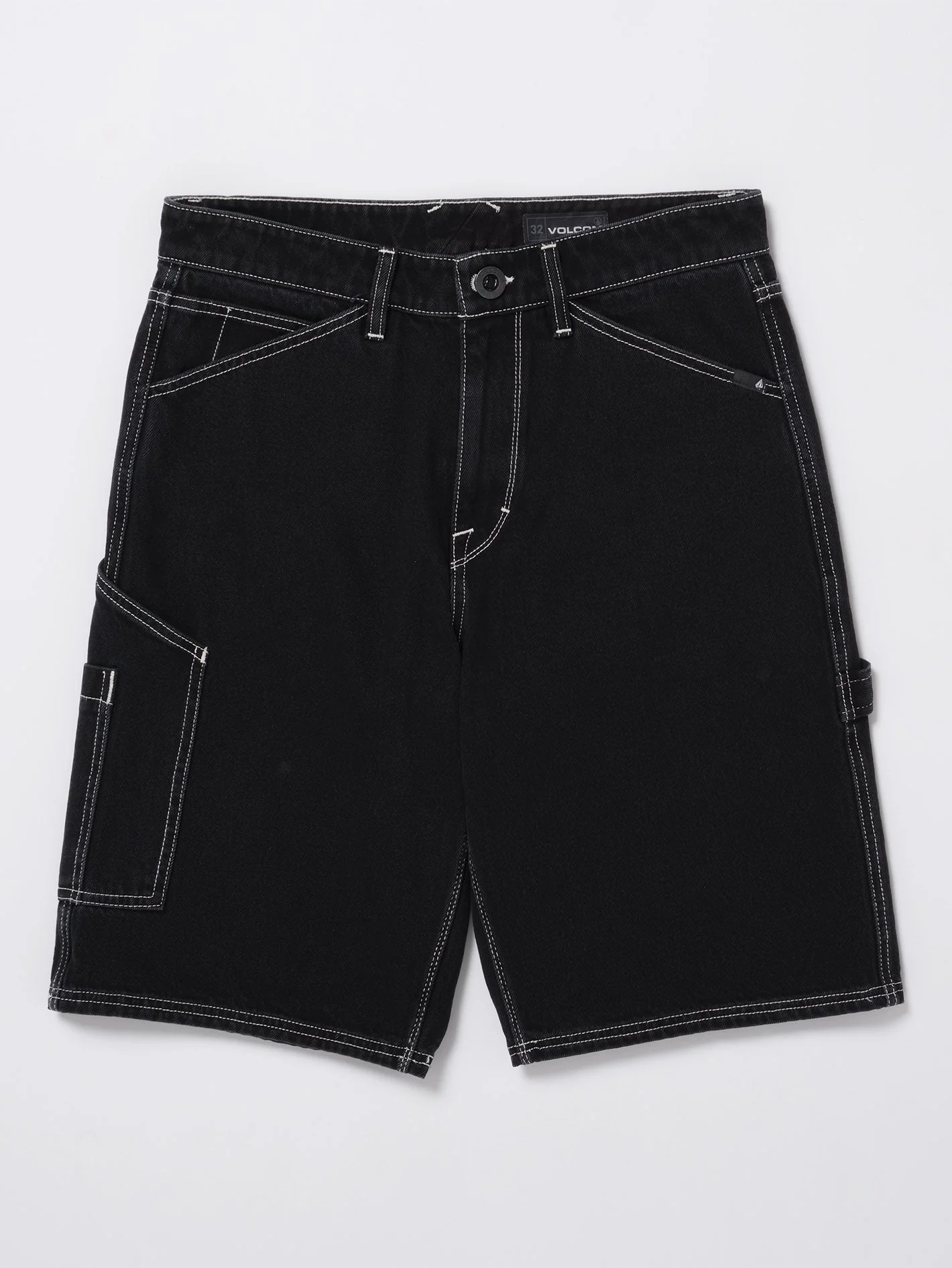 Labored Denim Utility Short - BLACK - Image 5