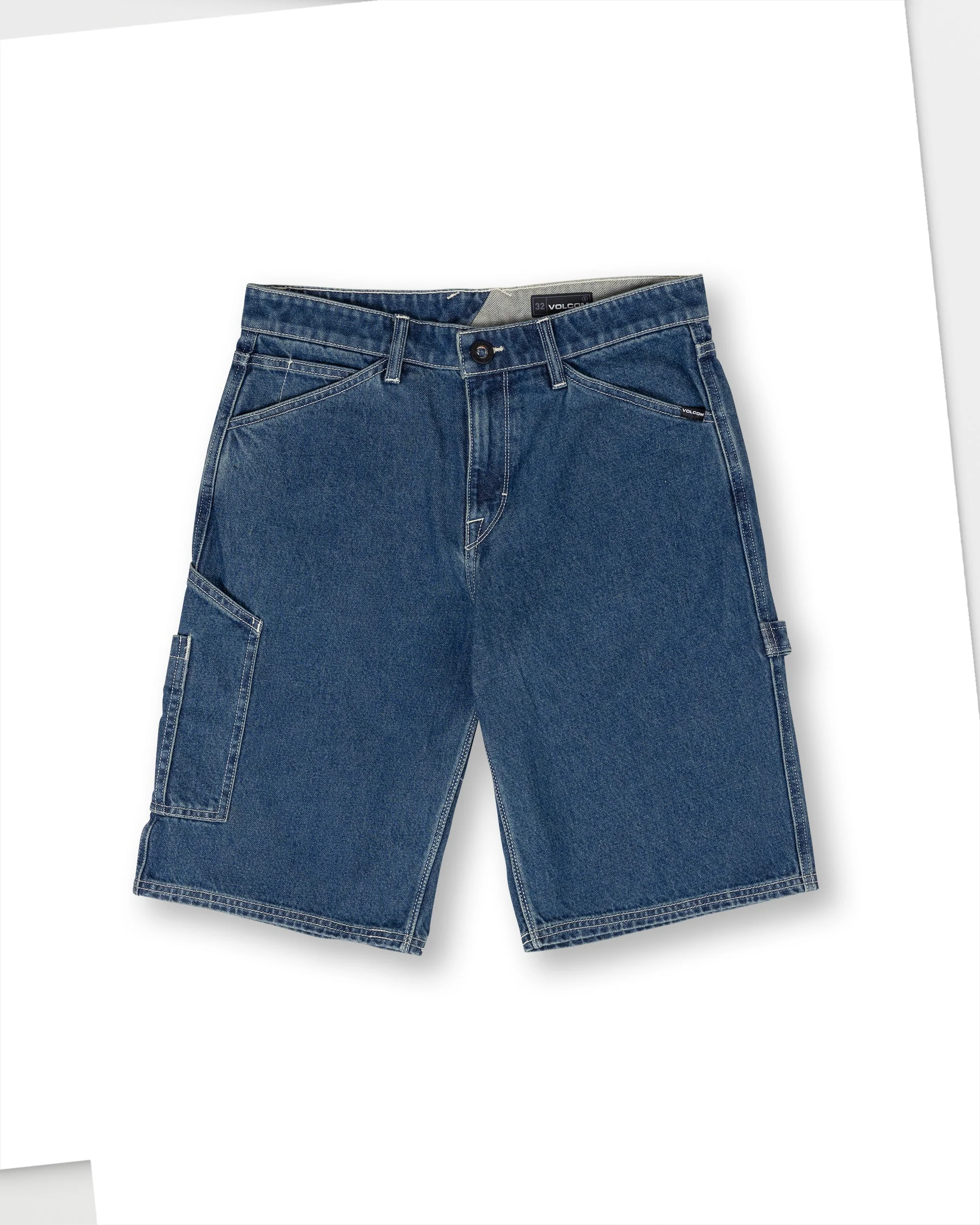 Labored Denim Utility Short - INDIGO RIDGE WASH - Image 9