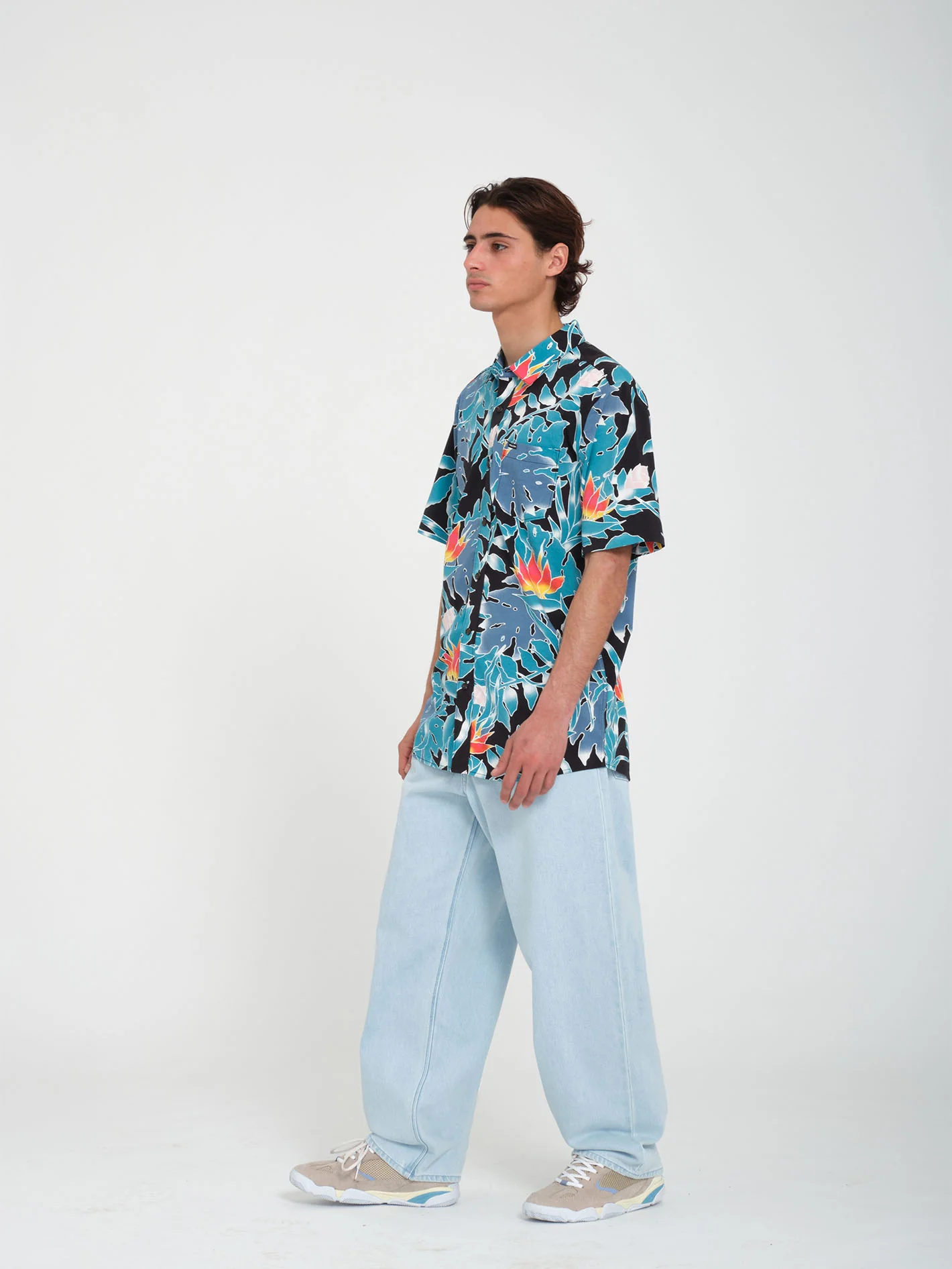 Leaf Pit Floral Shirt - BLACK - Image 5
