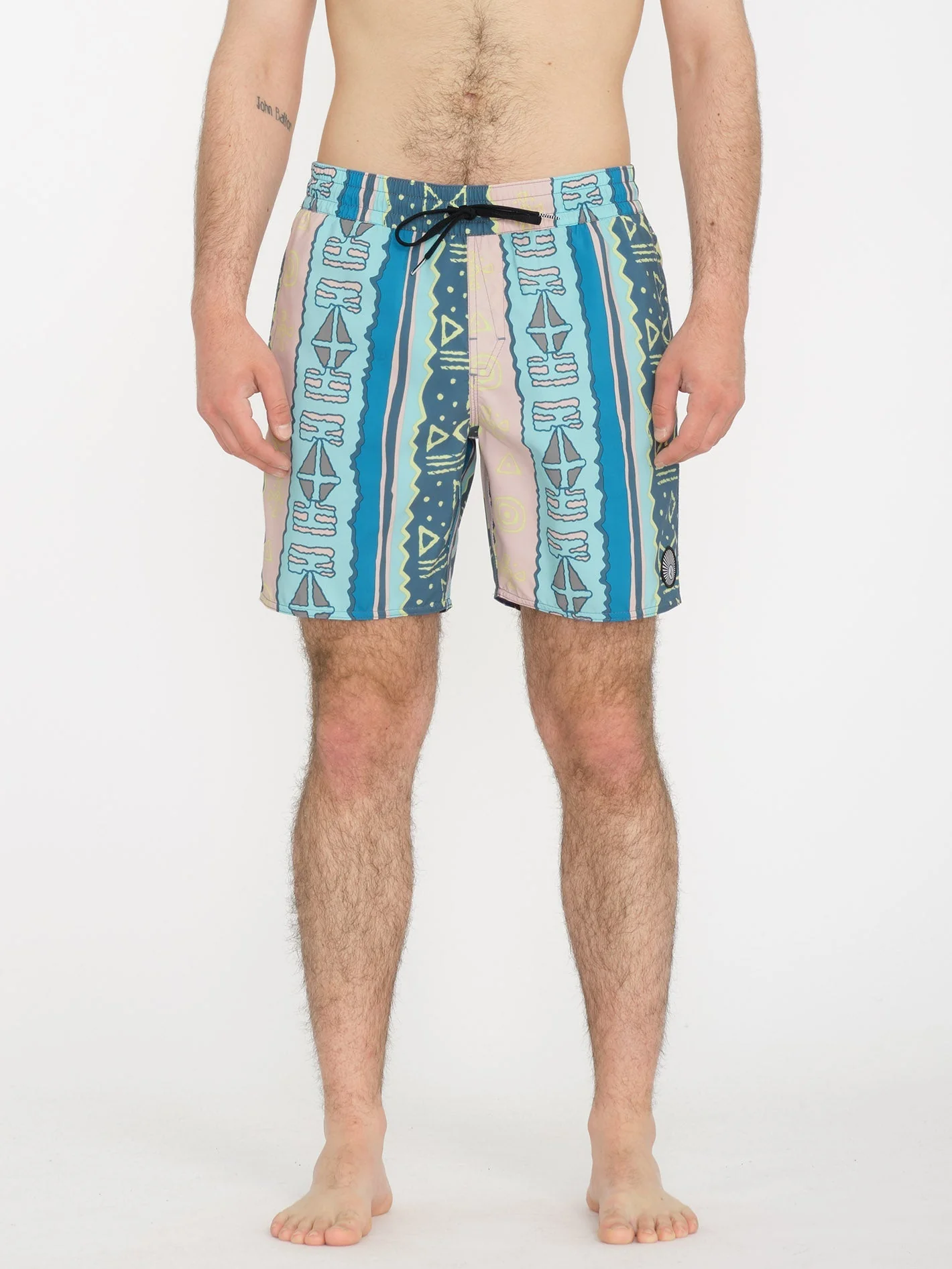 Lido Print Trunk 17" Boardshort - CRETE BLUE