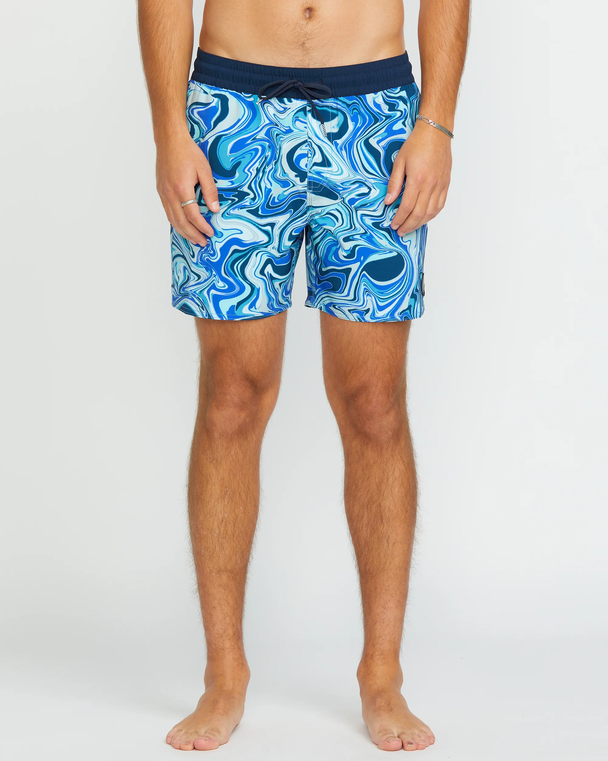 Lido Print Trunk 16" Boardshort - NAVY