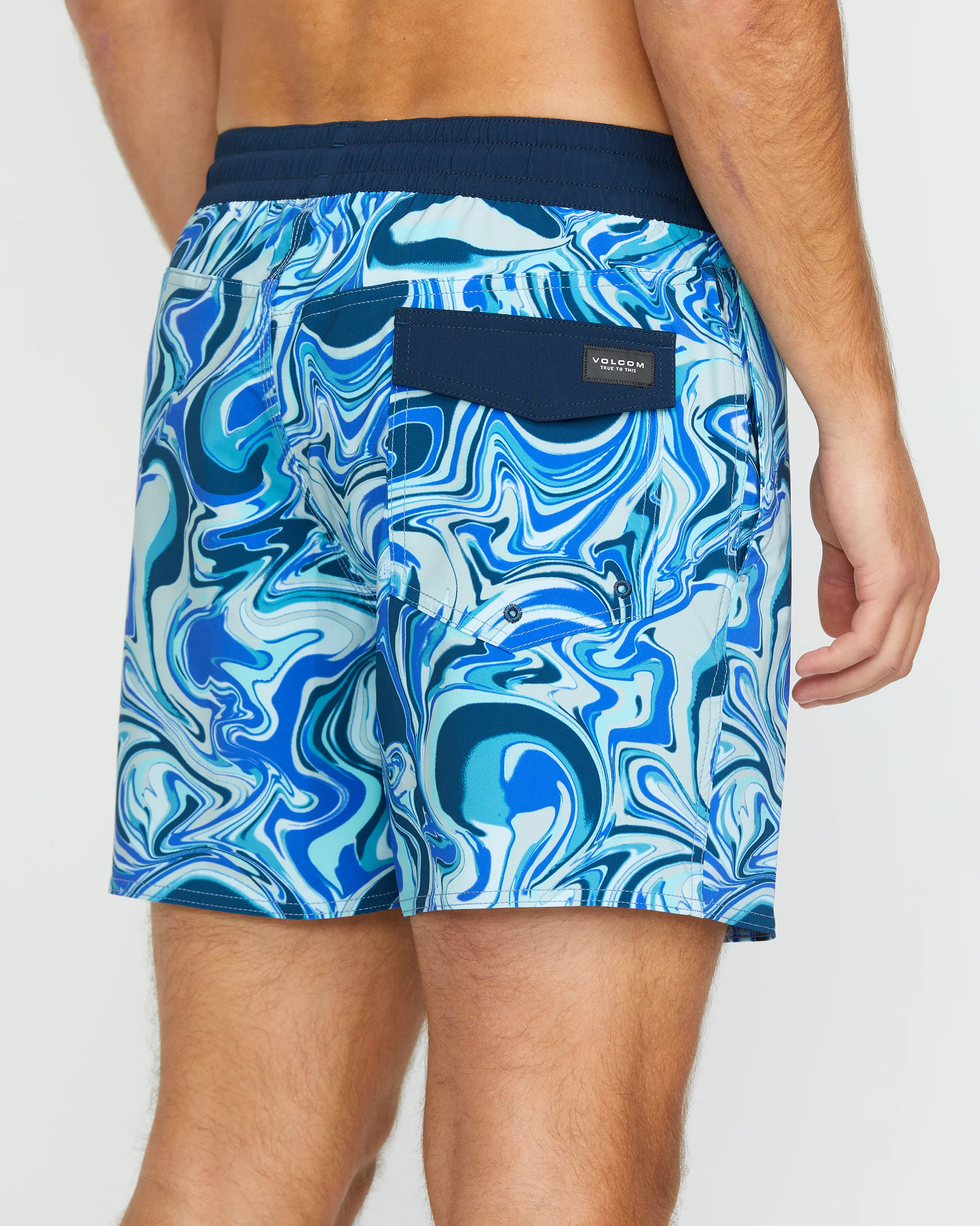 Lido Print Trunk 16" Boardshort - NAVY - Image 4