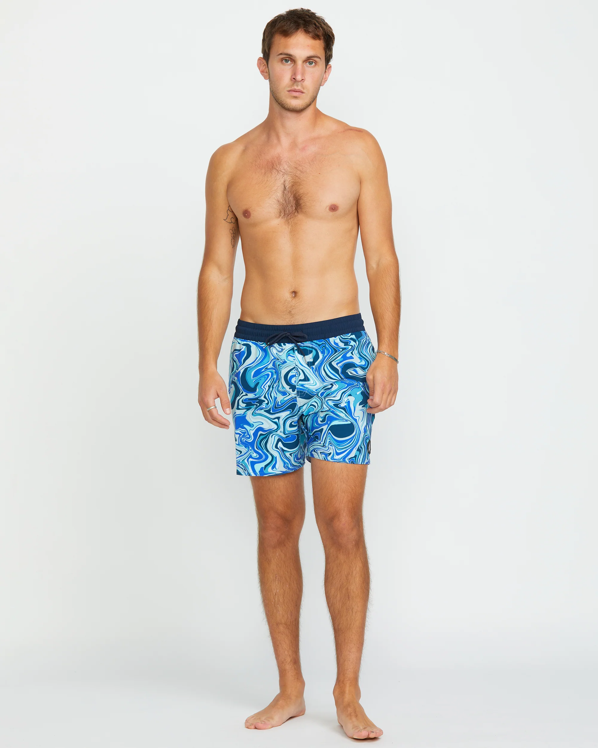 Lido Print Trunk 16" Boardshort - NAVY - Image 6