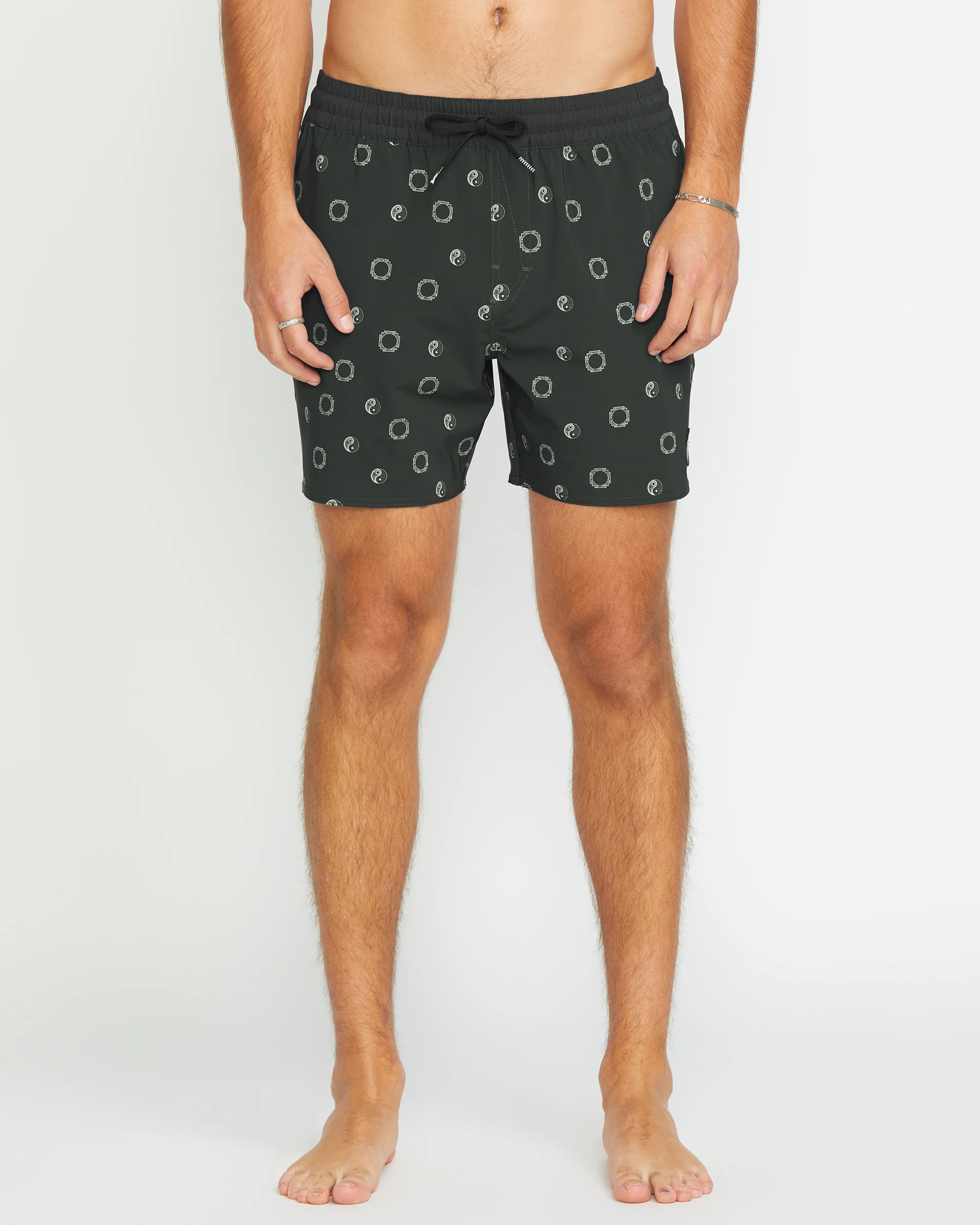 Lido Print Trunk 16" Boardshort - STEALTH