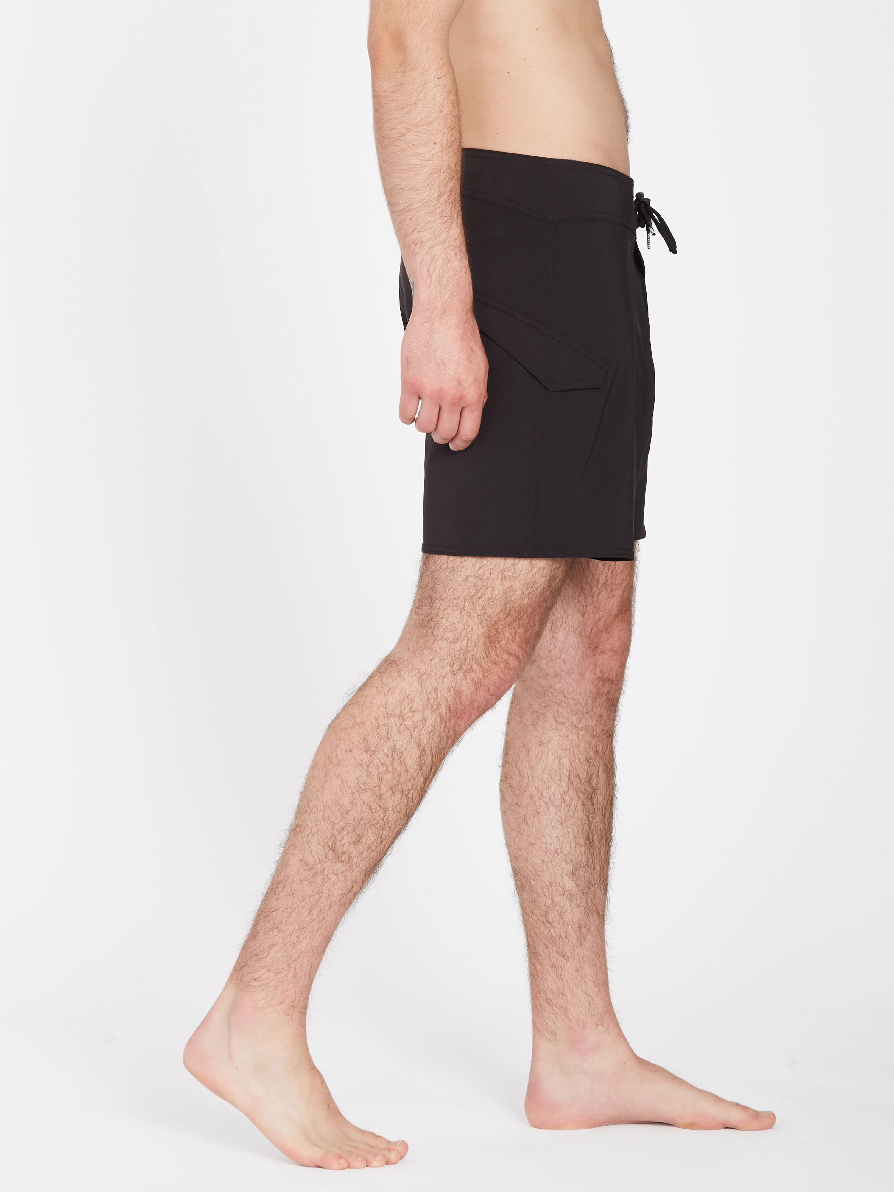Lido Solid Mod 16" Boardshort - BLACK - Image 4