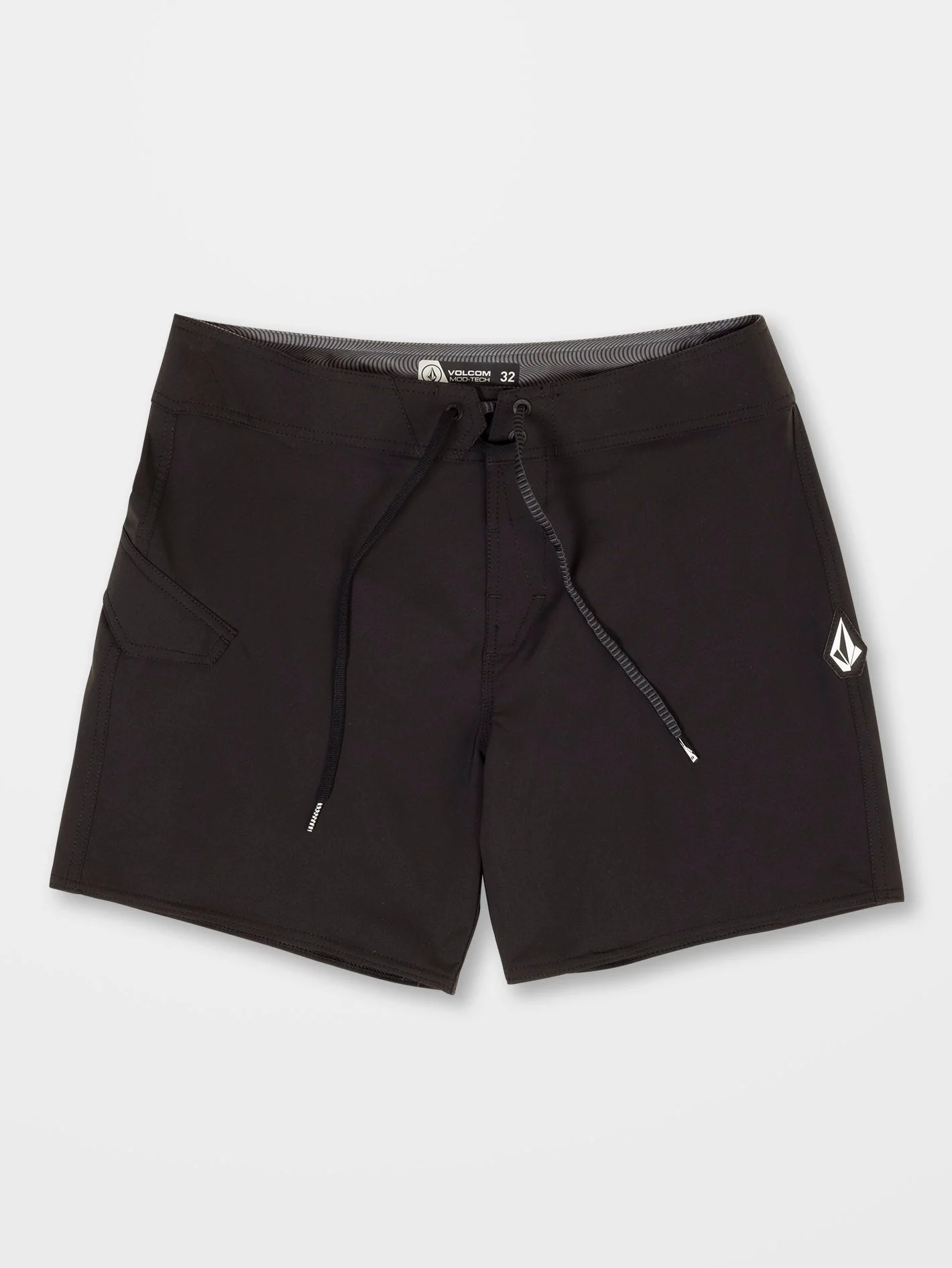 Lido Solid Mod 16" Boardshort - BLACK - Image 5