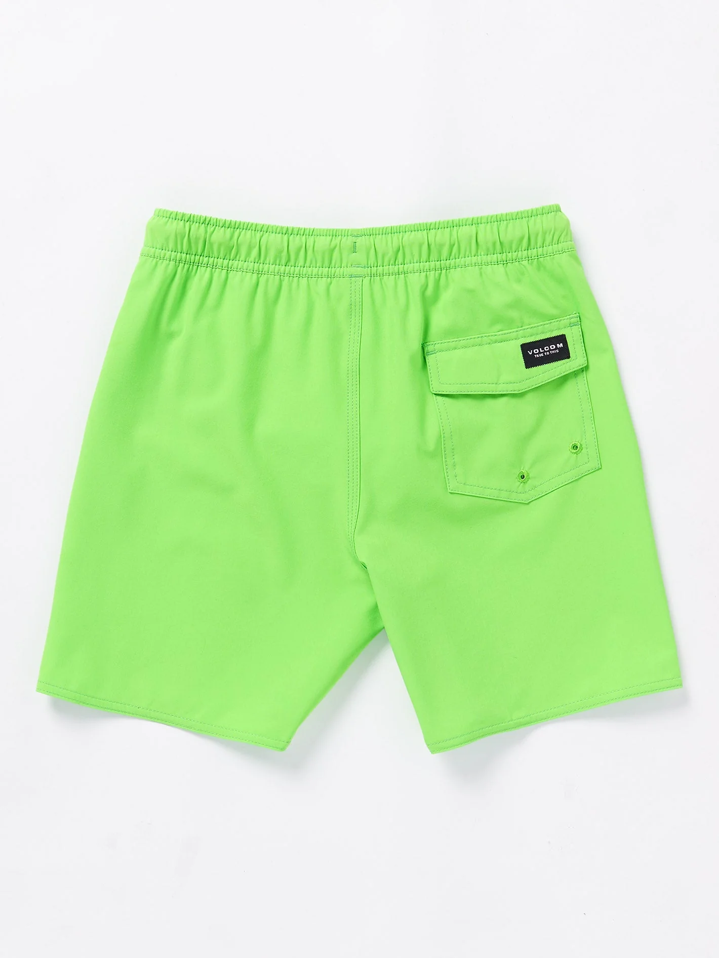 Lido Solid Trunk 15" Boardshort - ELECTRIC GREEN - (KIDS) - Image 2