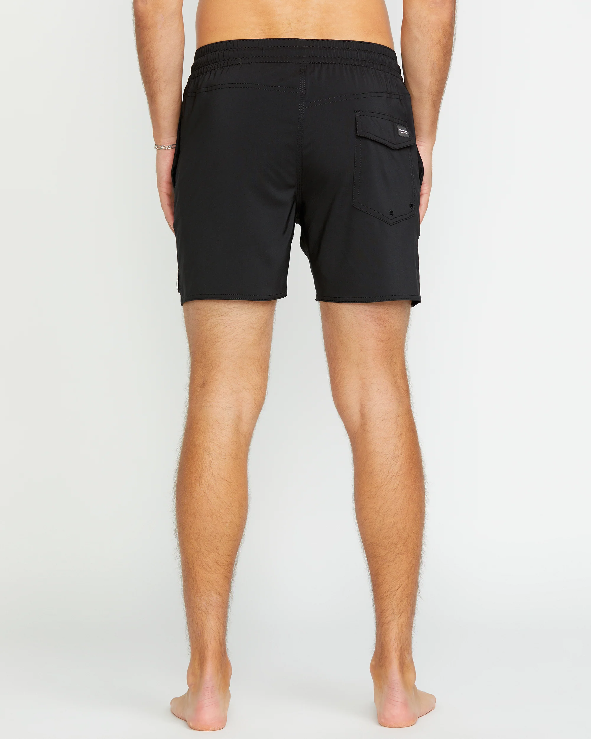 Lido Solid Trunk 16" Boardshort - BLACK - Image 2