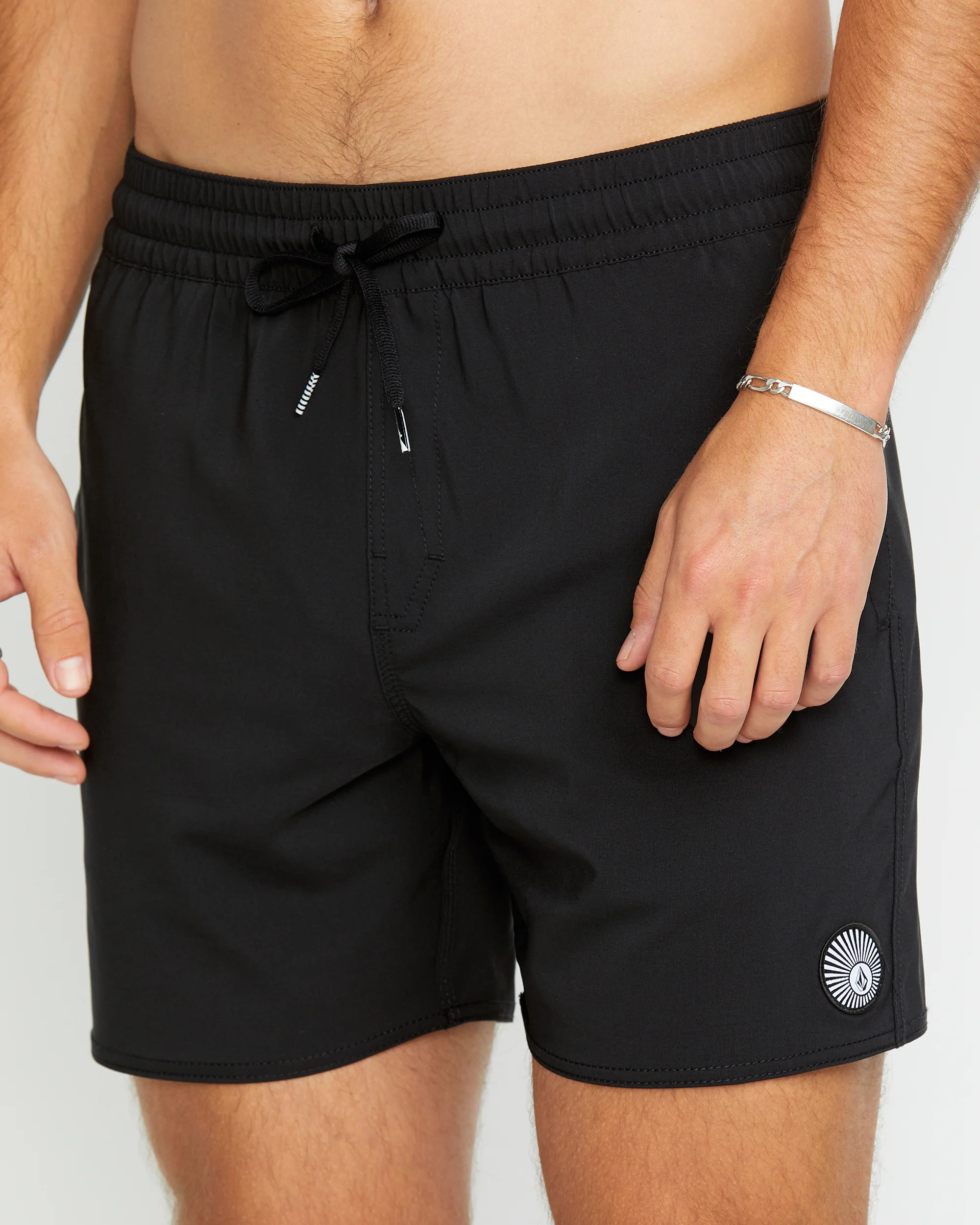 Lido Solid Trunk 16" Boardshort - BLACK - Image 3