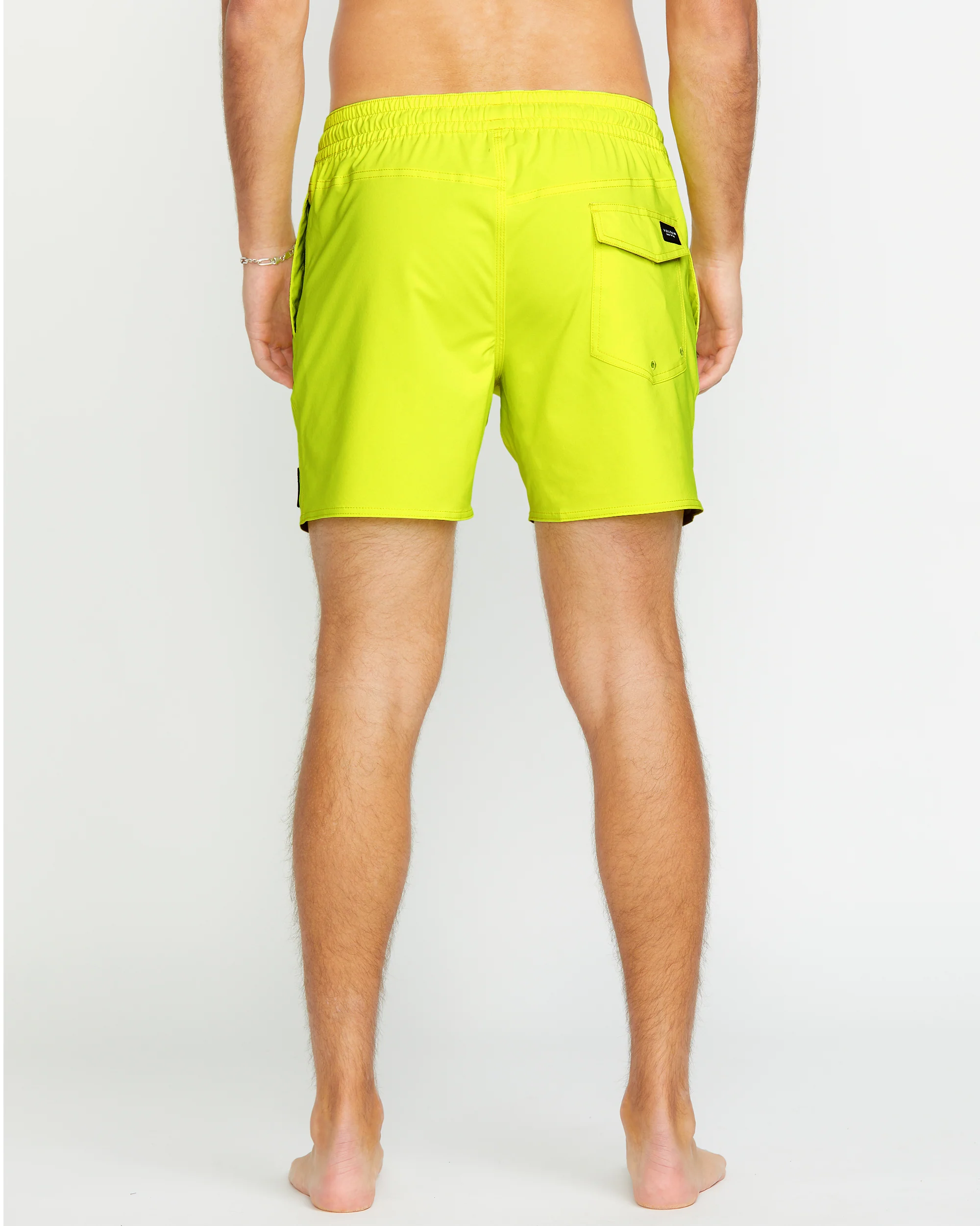 Lido Solid Trunk 16" Boardshort - TENNIS BALL - Image 2