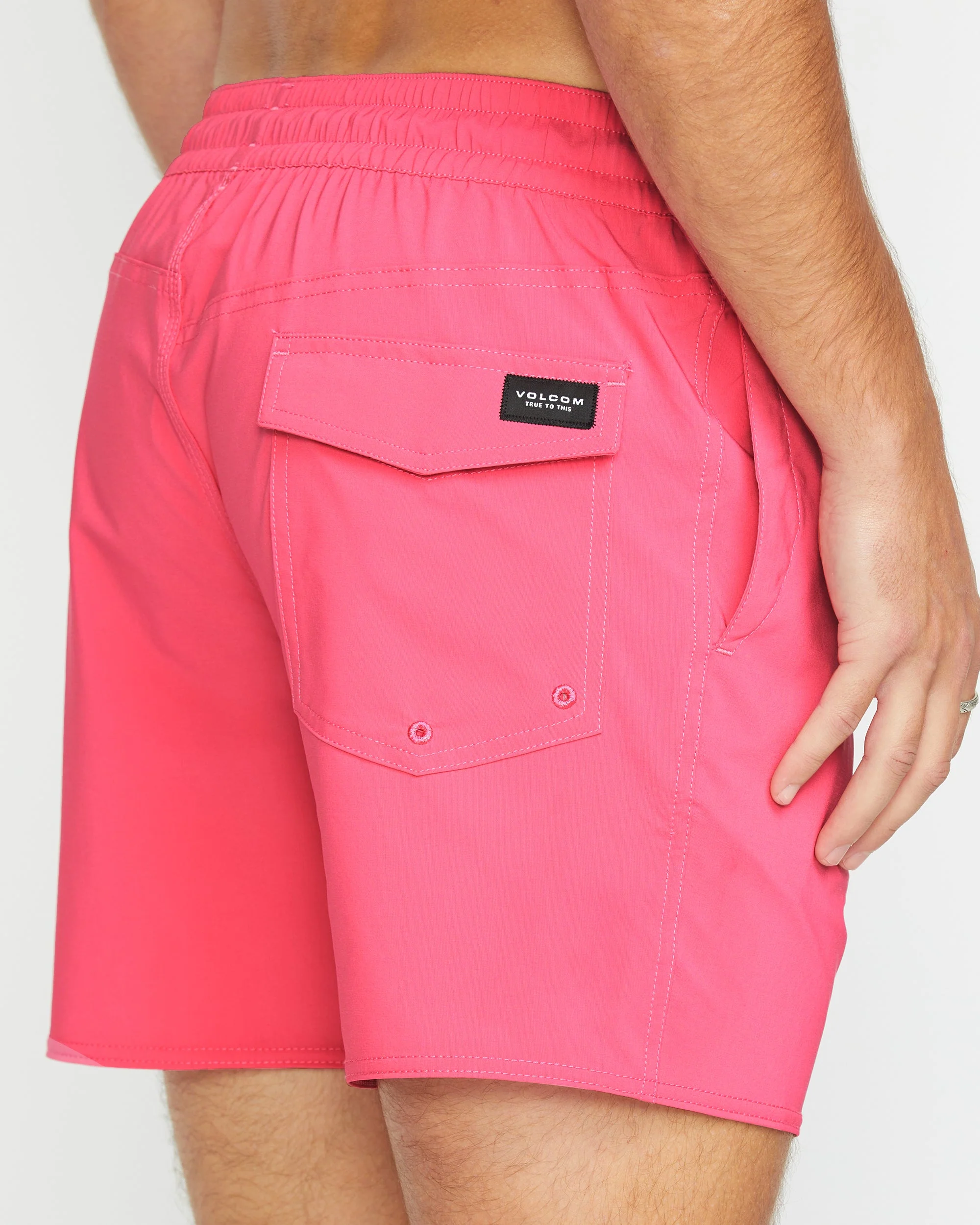 Lido Solid Trunk 16" Boardshort - NEON PINK - Image 6